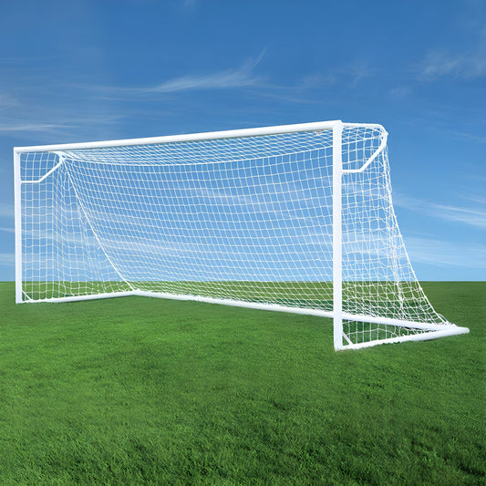 Jaypro Nova Club Round Soccer Goals (6-1/2'H x 12'W) | Durable Aluminum Goals for Youth & Club Play (RCG-12S) - JoySportStore