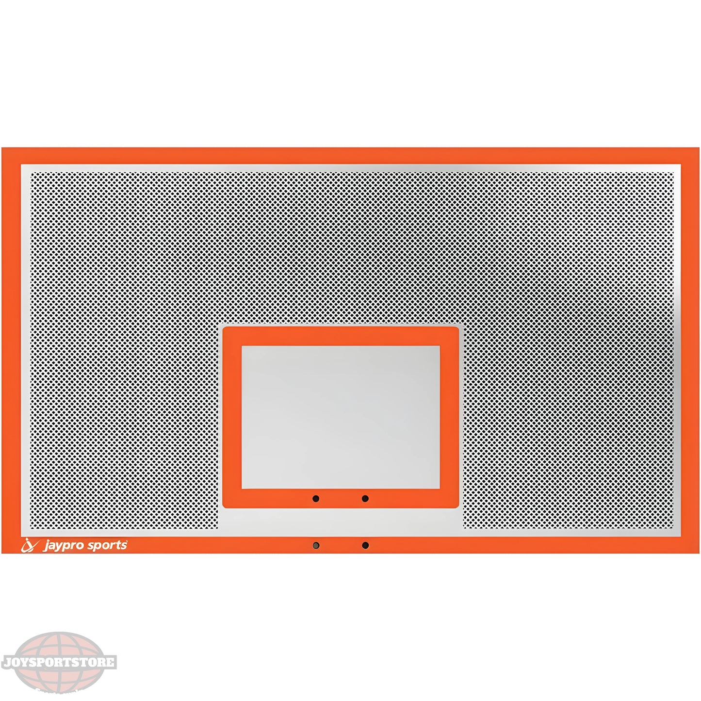 Jaypro sports outdoor basketball hoop backboard with orange frame and target square for versatile play