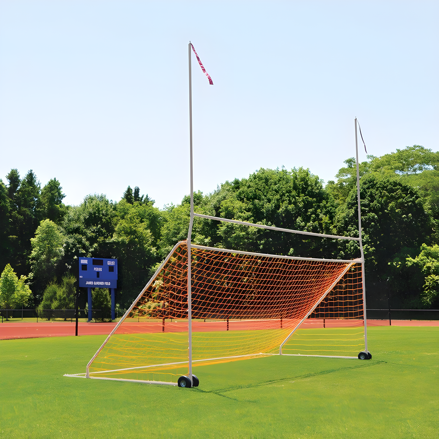 Jaypro Portable Practice Football/Soccer Combo Goal | Lightweight, Dual-Use Training Net (PCG‑800)