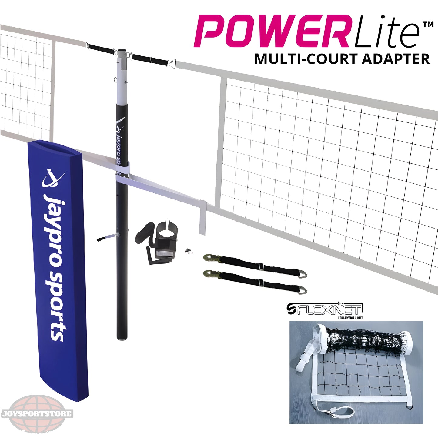 Jaypro PowerLite Volleyball Net Center Upright System | Lightweight, High-Performance Center Post - JoySportStore