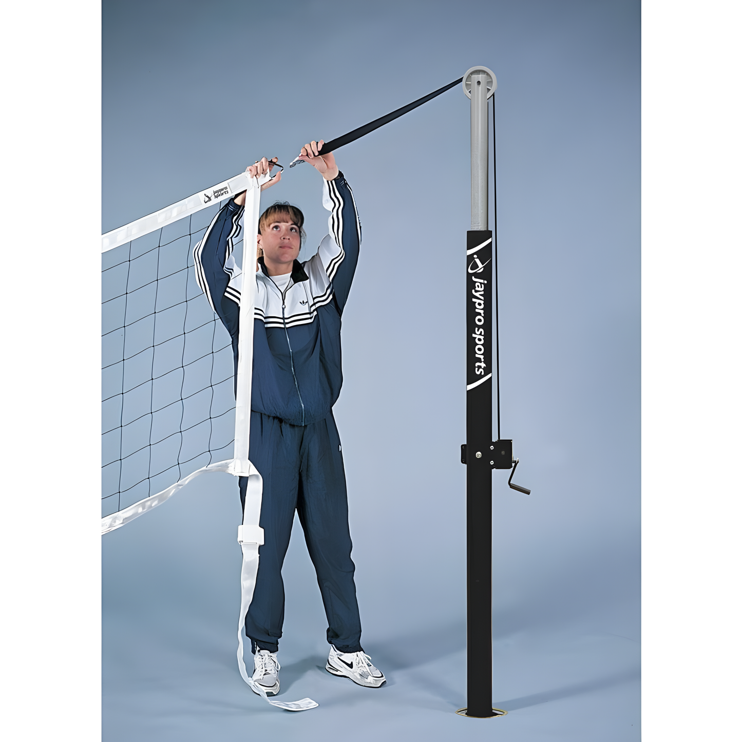 Jaypro PowerLite Volleyball System | Lightweight, Elite Volleyball System Compliant with NFHS, NCAA & USVBA Standards