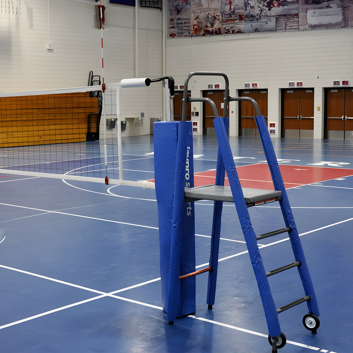 Jaypro PowerLite Volleyball System Package (3 in. Floor Sleeve) | Lightweight Aluminum Power with Pro-Level Stability (PVB-6PKG)