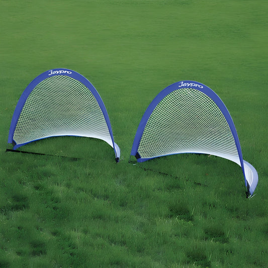Jaypro Soccer Pop-Up Goal Trainers with Bag (Pair) | Lightweight, All-Surface Training Goals (SGPU7240B) - JoySportStore