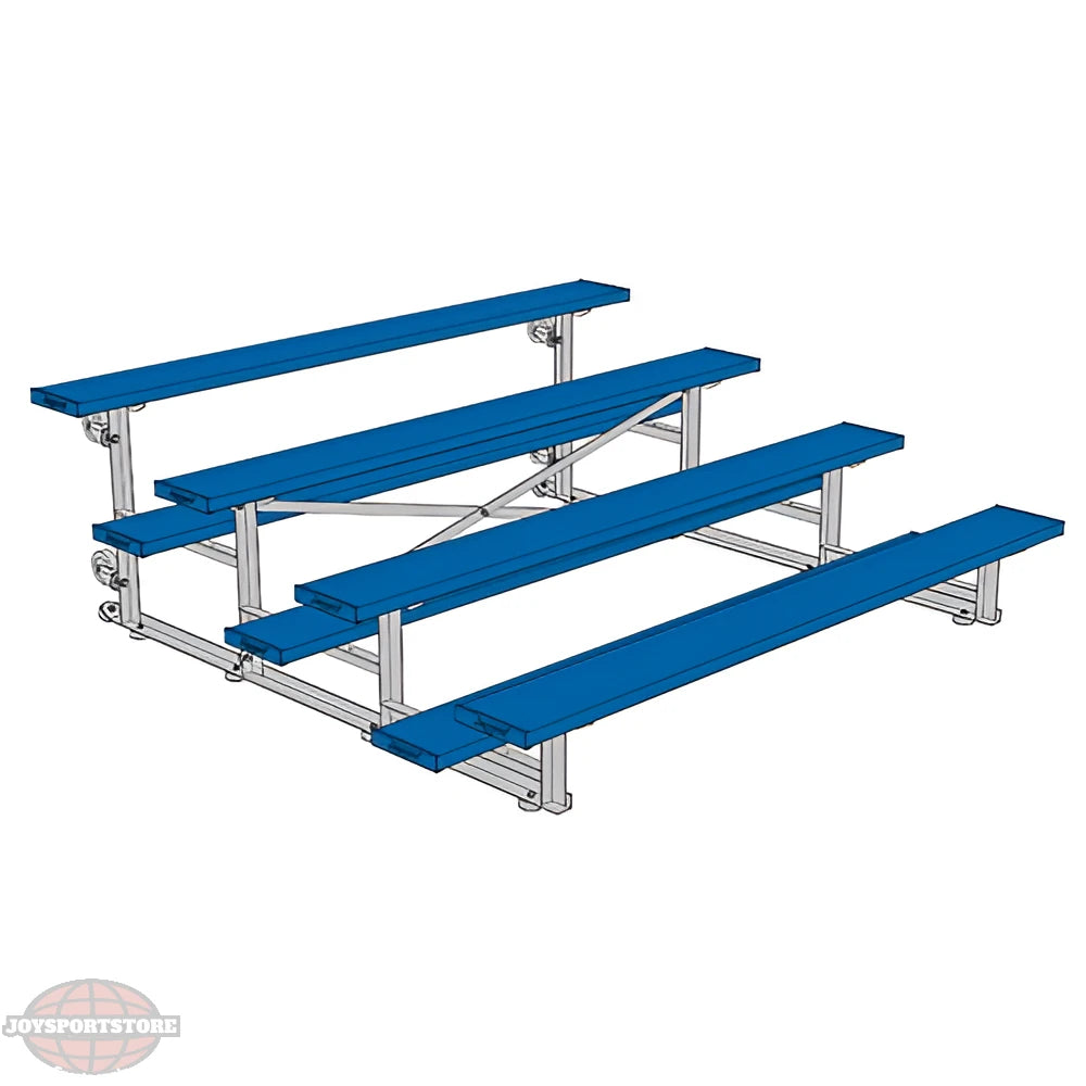 Jaypro Sports Bleacher - 4 Row - Tip & Roll, Single Foot Plank, Powder Coated - 7.5' L (BLCH-475TRGPC) - JoySportStore