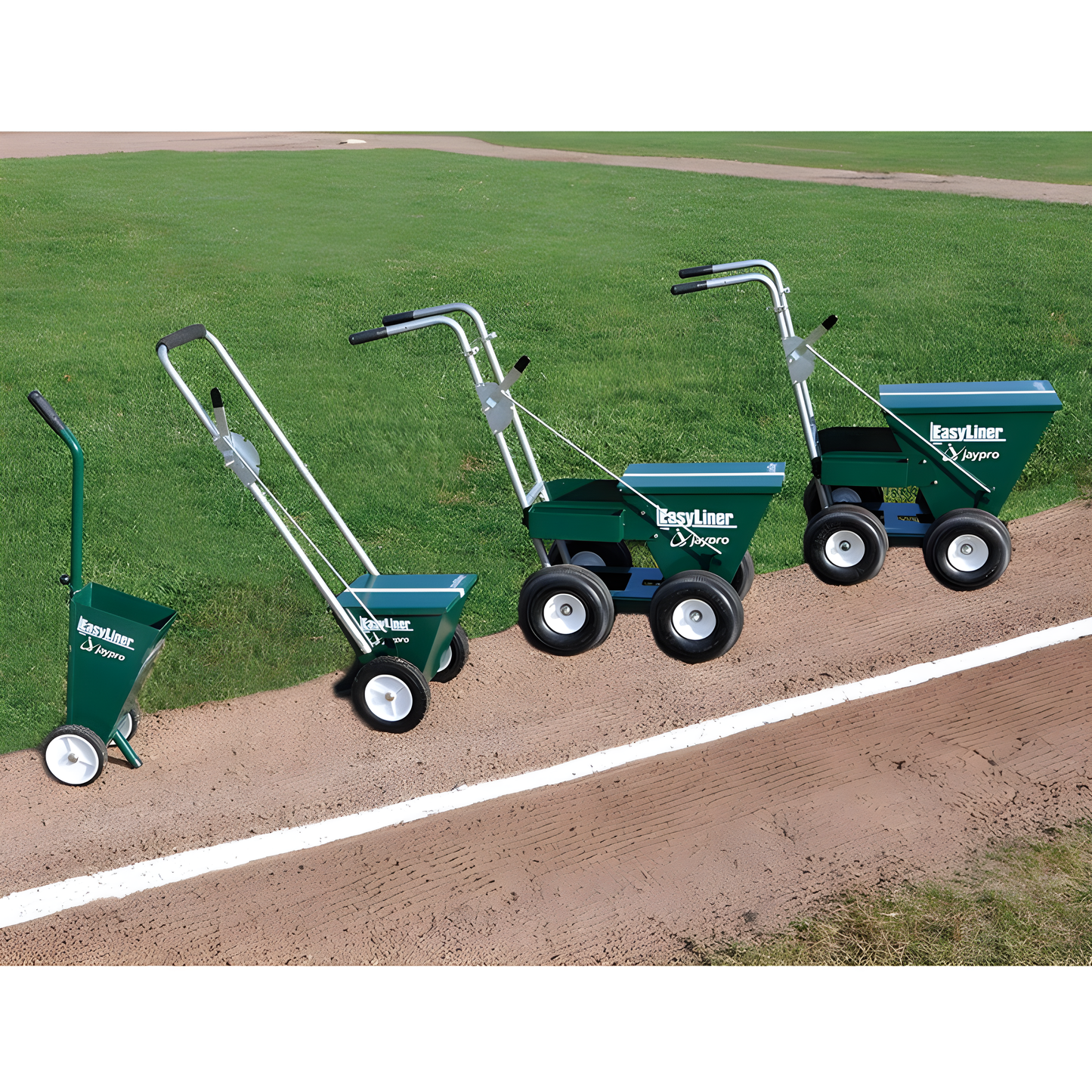 Jaypro Heavy-Duty 100 lb. Dry Line Marker - Professional Field Striping Machine (FLMR-100HD)