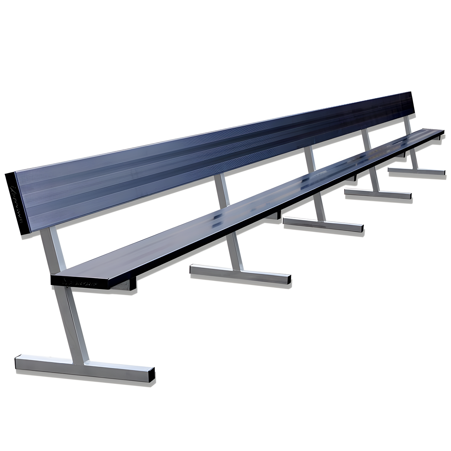Jaypro Sports Outdoor Player Benches - Portable - Aluminum Team Bench with Seat Back- 27', Powder Coated (PB-90PC)