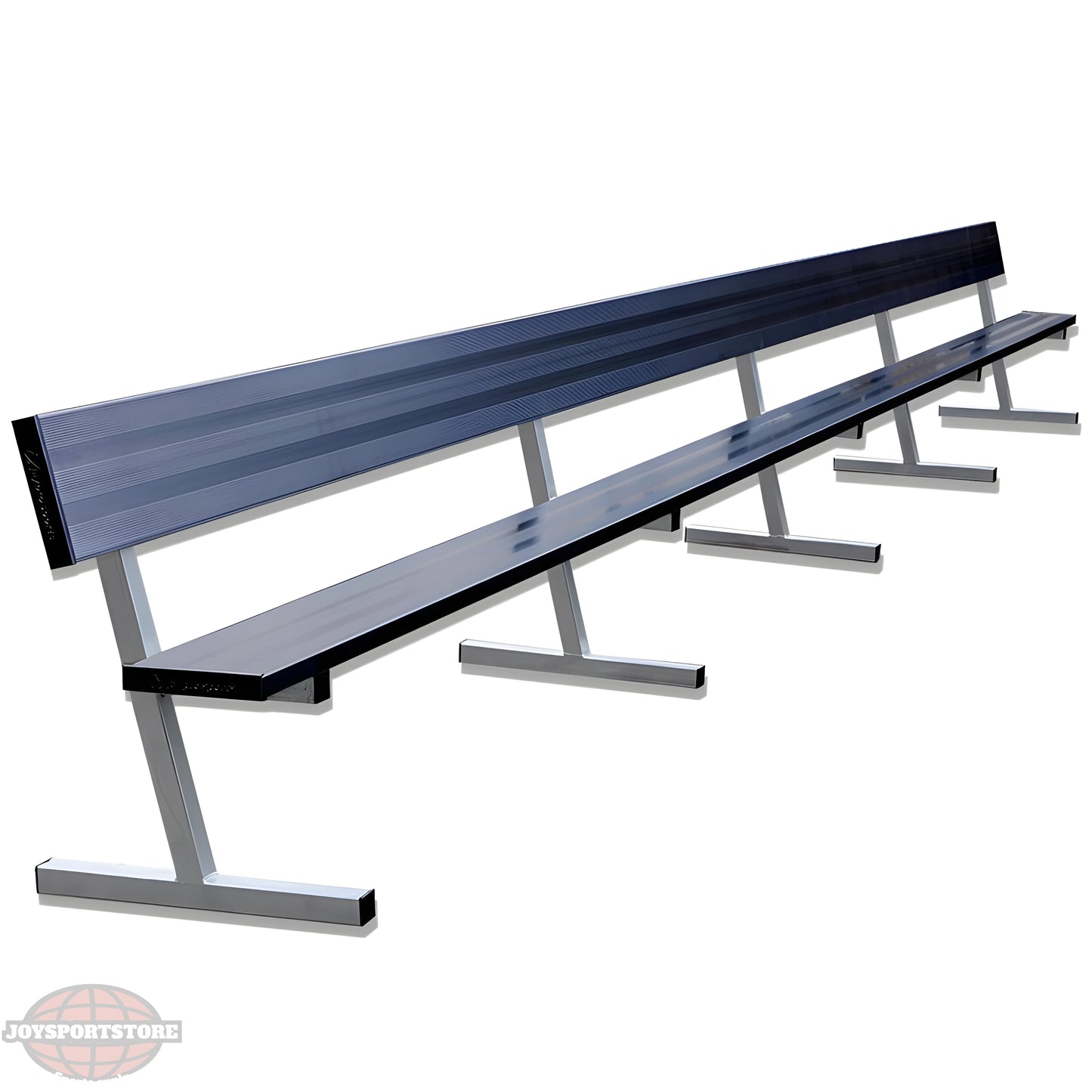 Jaypro Sports Outdoor Player Benches - Portable - Aluminum Team Bench with Seat Back- 27', Powder Coated (PB-90PC) - JoySportStore