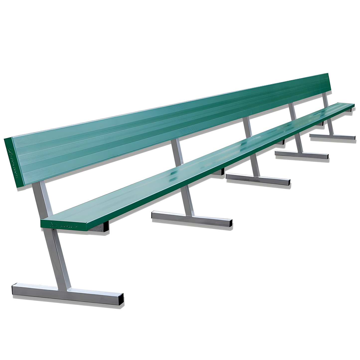 Jaypro Sports Outdoor Player Benches - Portable - Aluminum Team Bench with Seat Back- 27', Powder Coated (PB-90PC)