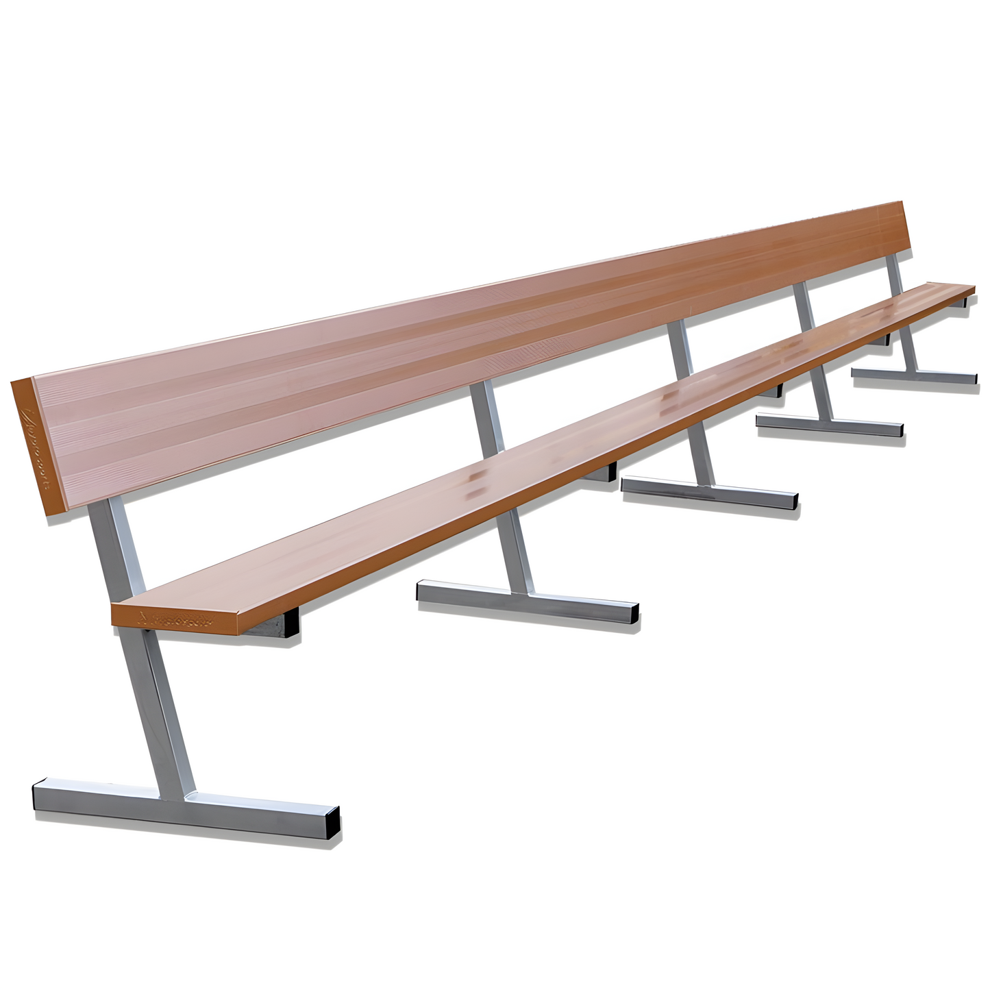 Jaypro Sports Outdoor Player Benches - Portable - Aluminum Team Bench with Seat Back- 27', Powder Coated (PB-90PC)