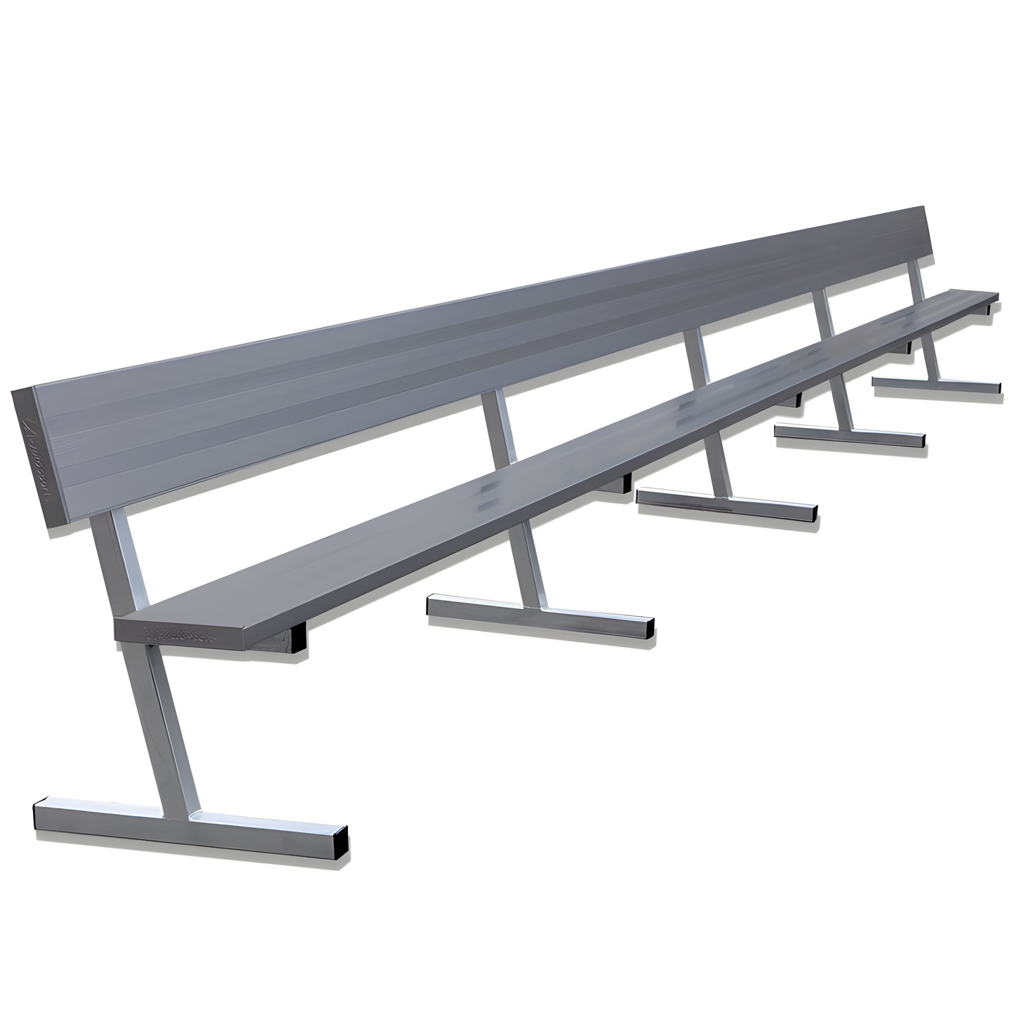 Jaypro Sports Outdoor Player Benches - Portable - Aluminum Team Bench with Seat Back- 27', Powder Coated (PB-90PC)