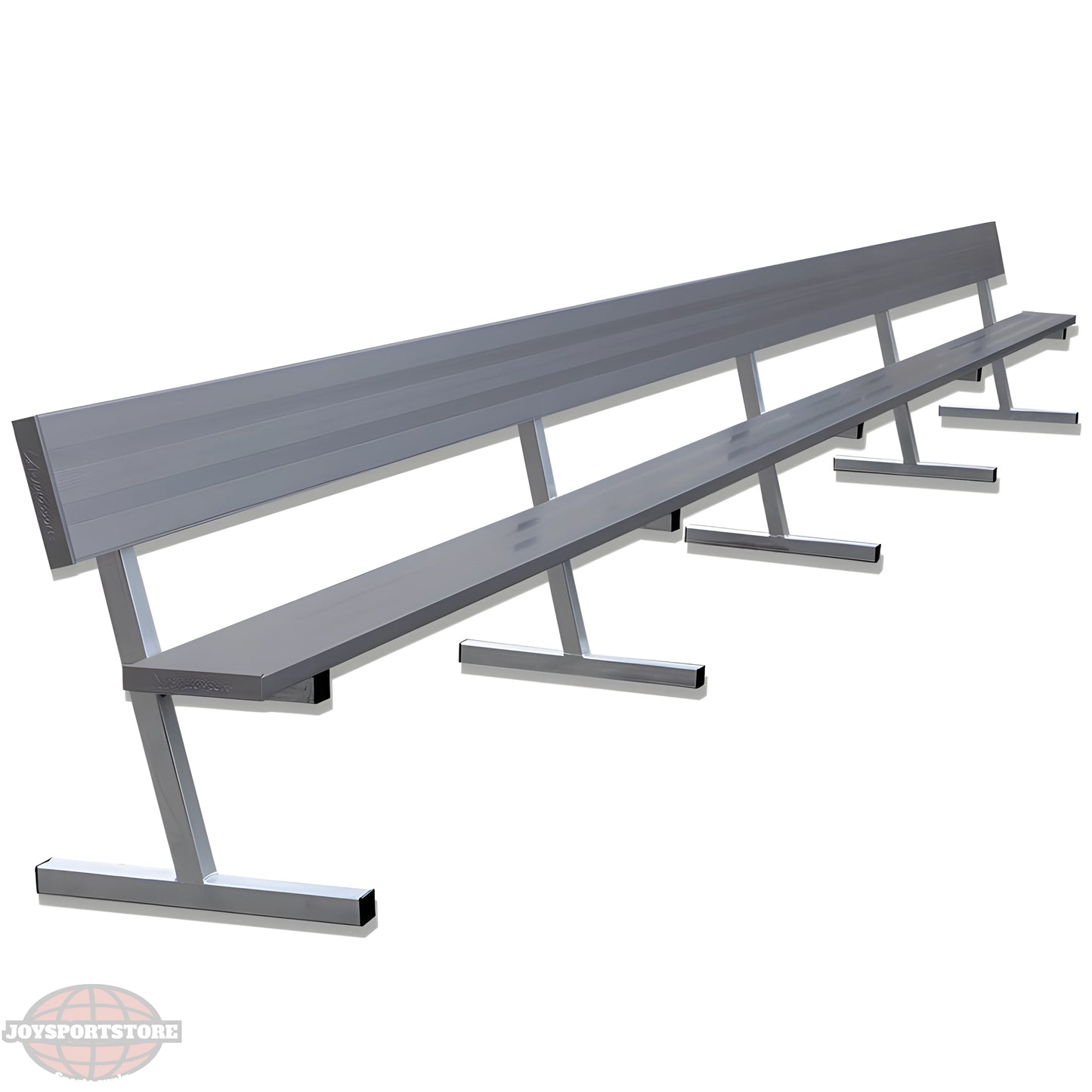 Jaypro Sports Outdoor Player Benches - Portable - Aluminum Team Bench with Seat Back- 27', Powder Coated (PB-90PC) - JoySportStore