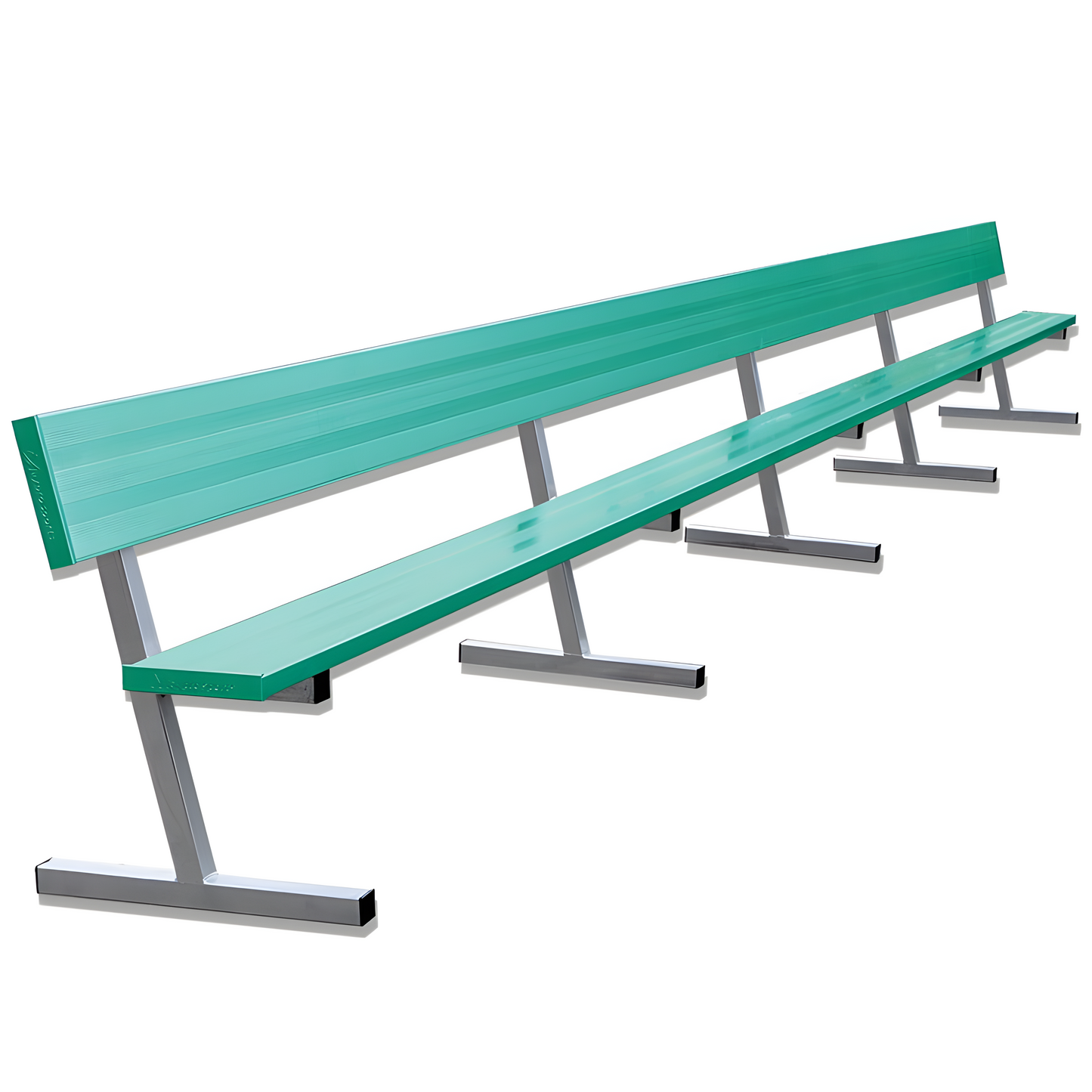 Jaypro Sports Outdoor Player Benches - Portable - Aluminum Team Bench with Seat Back- 27', Powder Coated (PB-90PC)