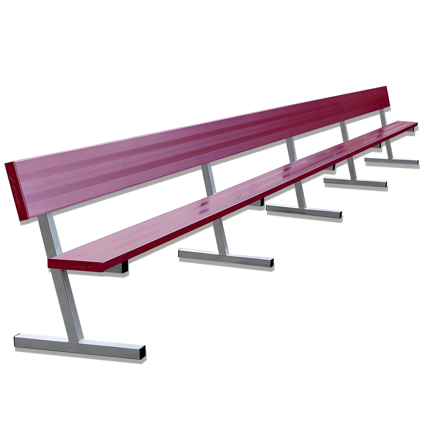 Jaypro Sports Outdoor Player Benches - Portable - Aluminum Team Bench with Seat Back- 27', Powder Coated (PB-90PC)