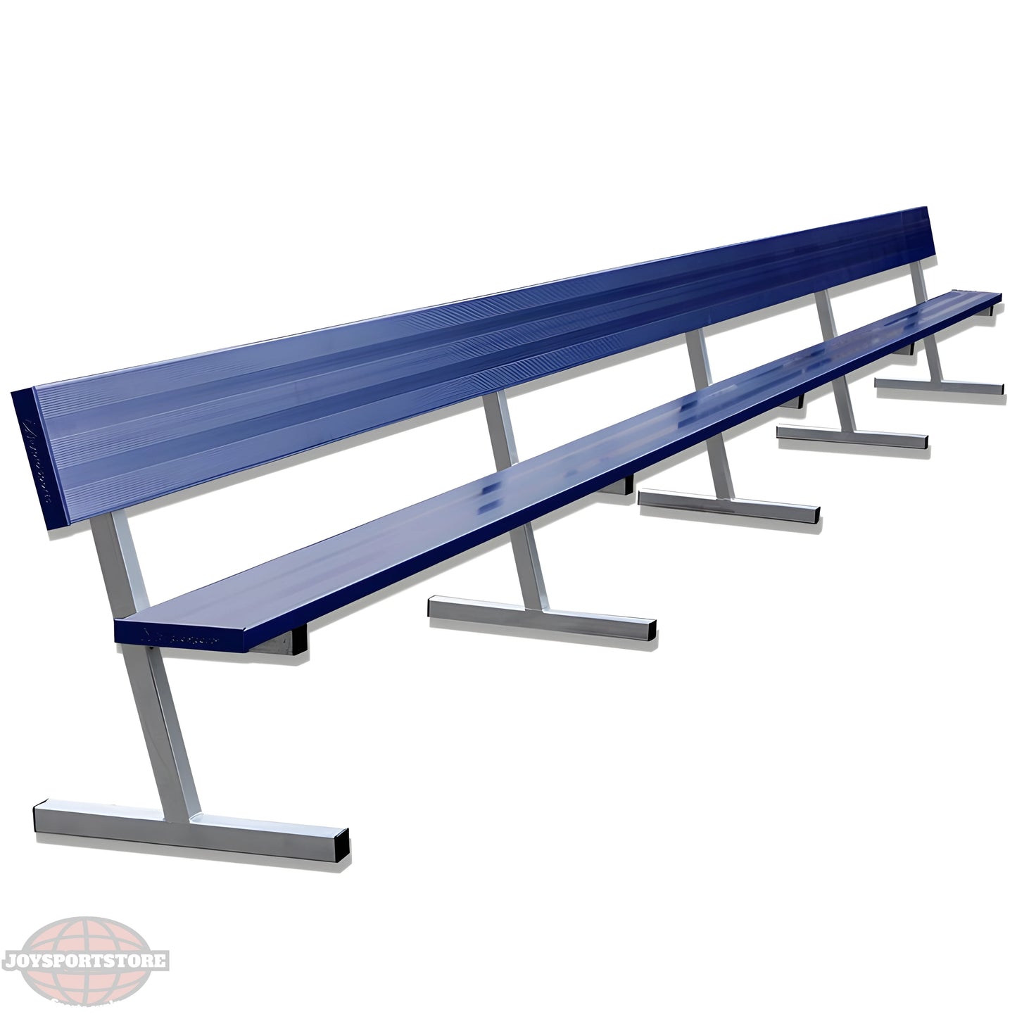 Jaypro Sports Outdoor Player Benches - Portable - Aluminum Team Bench with Seat Back- 27', Powder Coated (PB-90PC) - JoySportStore