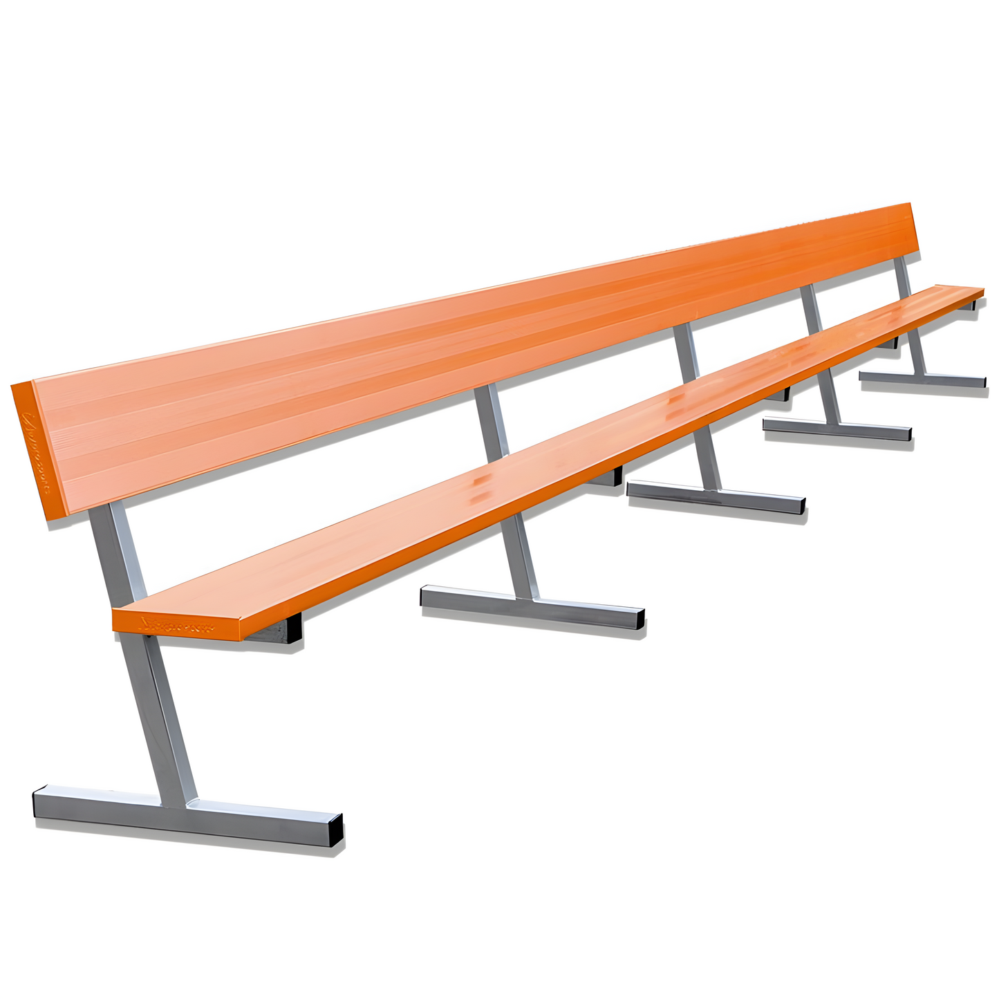 Jaypro Sports Outdoor Player Benches - Portable - Aluminum Team Bench with Seat Back- 27', Powder Coated (PB-90PC)
