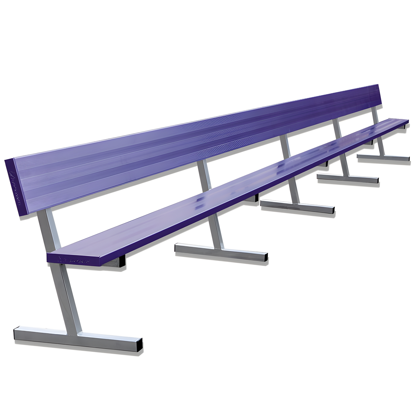 Jaypro Sports Outdoor Player Benches - Portable - Aluminum Team Bench with Seat Back- 27', Powder Coated (PB-90PC)