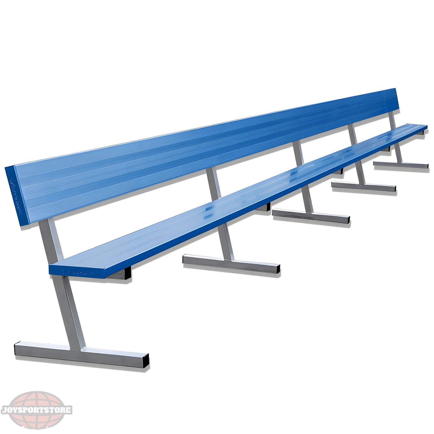 Jaypro Sports Outdoor Player Benches - Portable - Aluminum Team Bench with Seat Back- 27', Powder Coated (PB-90PC) - JoySportStore