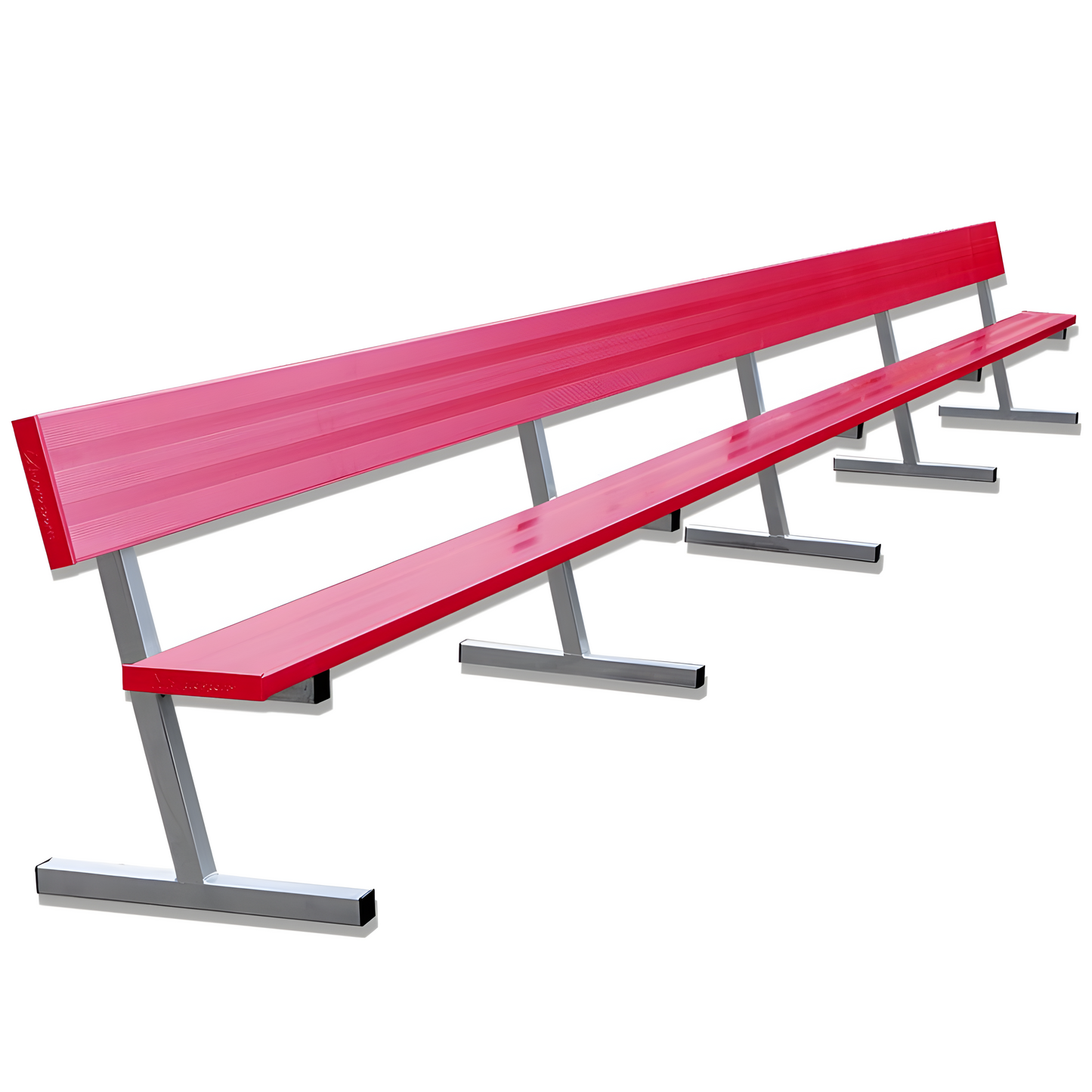 Jaypro Sports Outdoor Player Benches - Portable - Aluminum Team Bench with Seat Back- 27', Powder Coated (PB-90PC)
