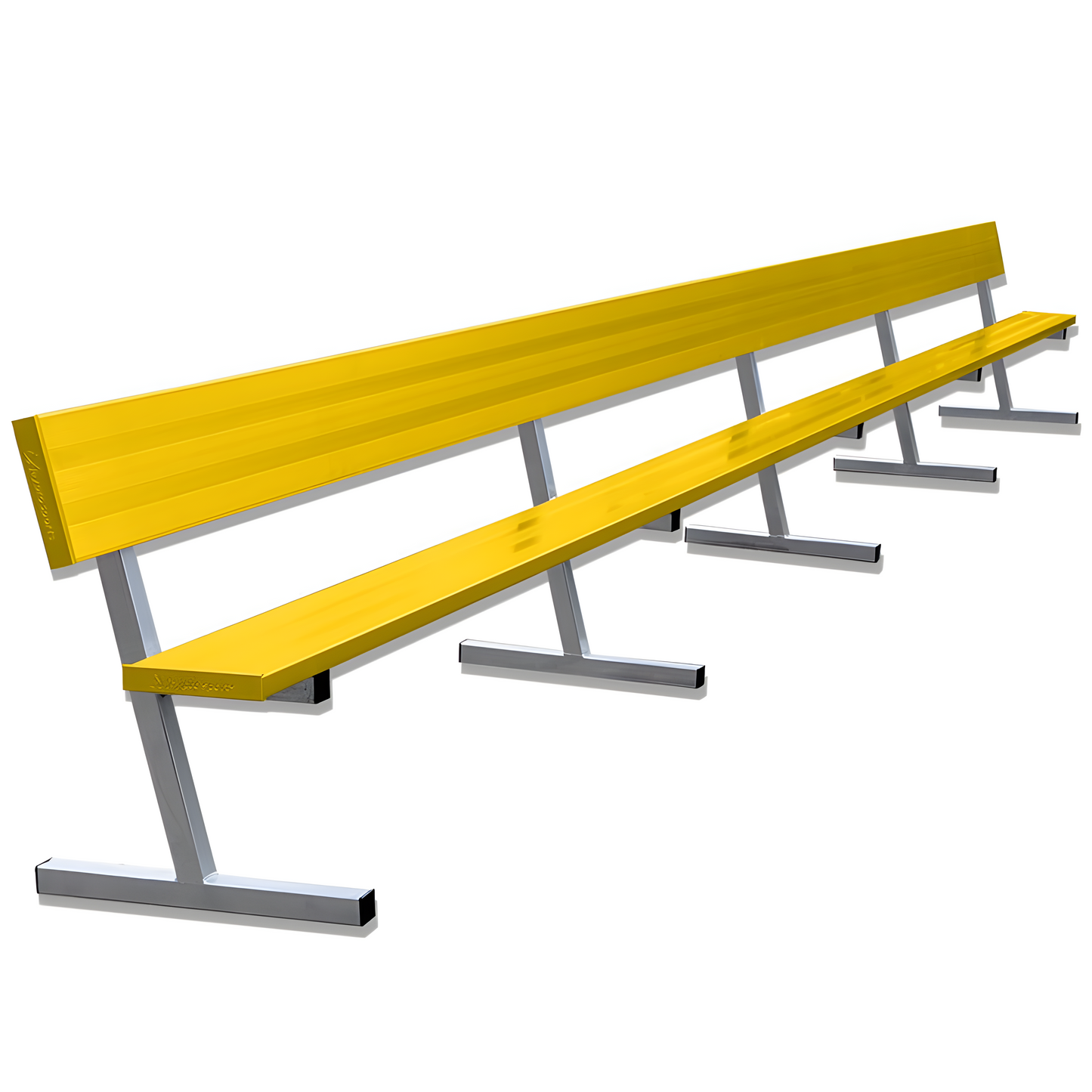 Jaypro Sports Outdoor Player Benches - Portable - Aluminum Team Bench with Seat Back- 27', Powder Coated (PB-90PC)