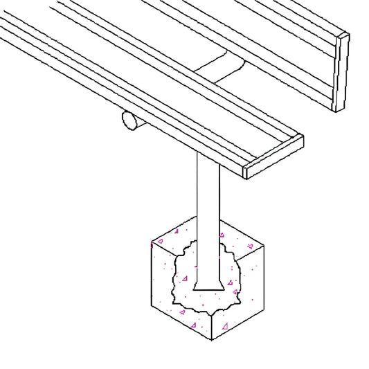 Jaypro Sports Outdoor Player Benches - In Ground - Aluminum Team Bench with Seat Back - 27' (PB-90PI) - JoySportStore