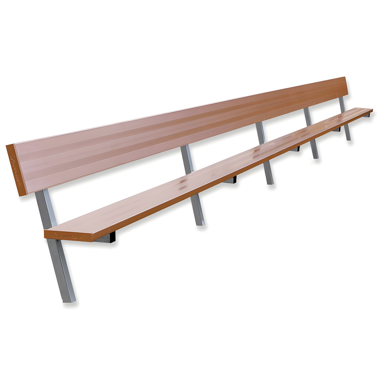 Jaypro Sports Outdoor Player Benches - In Ground - Aluminum Team Bench with Seat Back- 27', Powder Coated (PB-90PIPC)