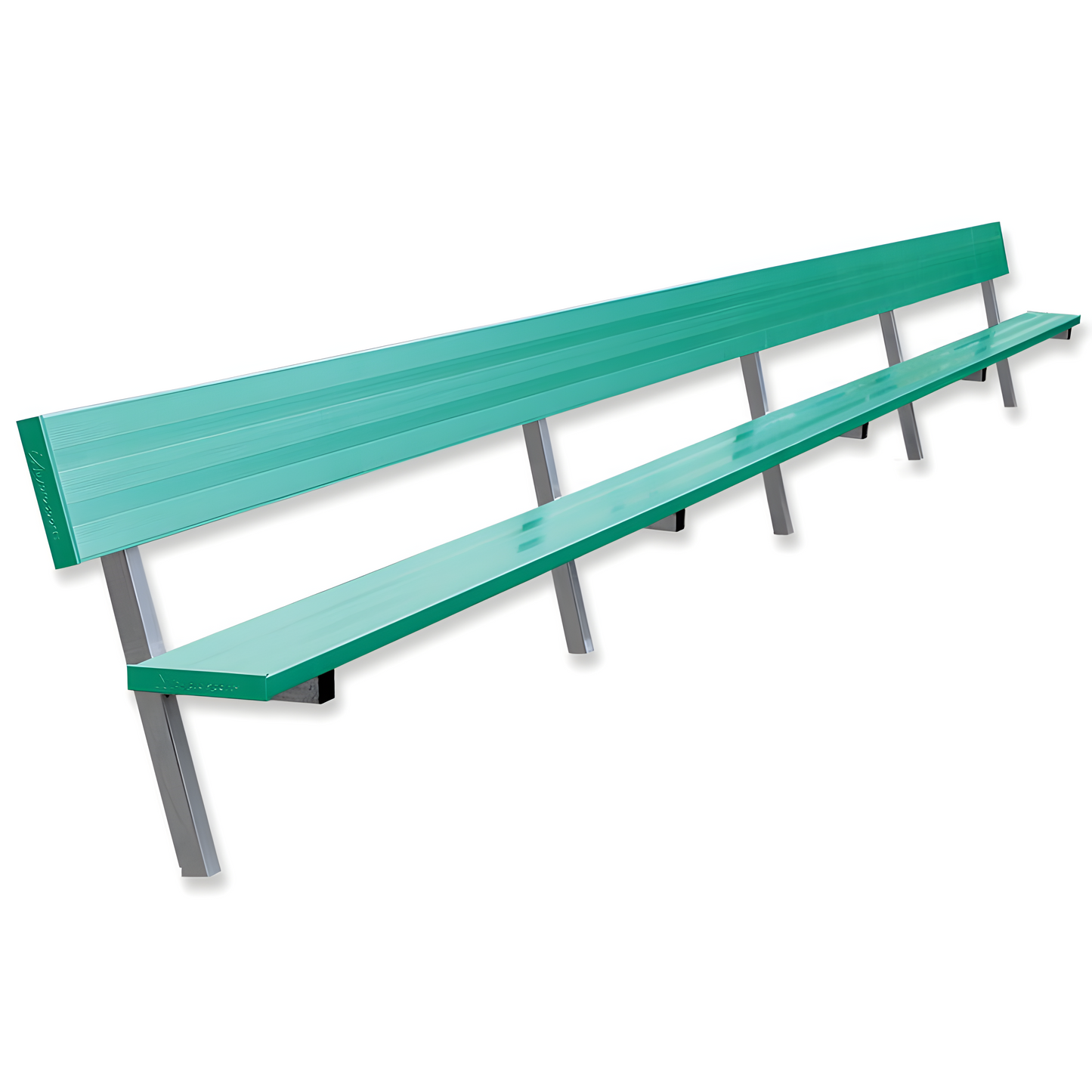Jaypro Sports Outdoor Player Benches - In Ground - Aluminum Team Bench with Seat Back- 27', Powder Coated (PB-90PIPC)