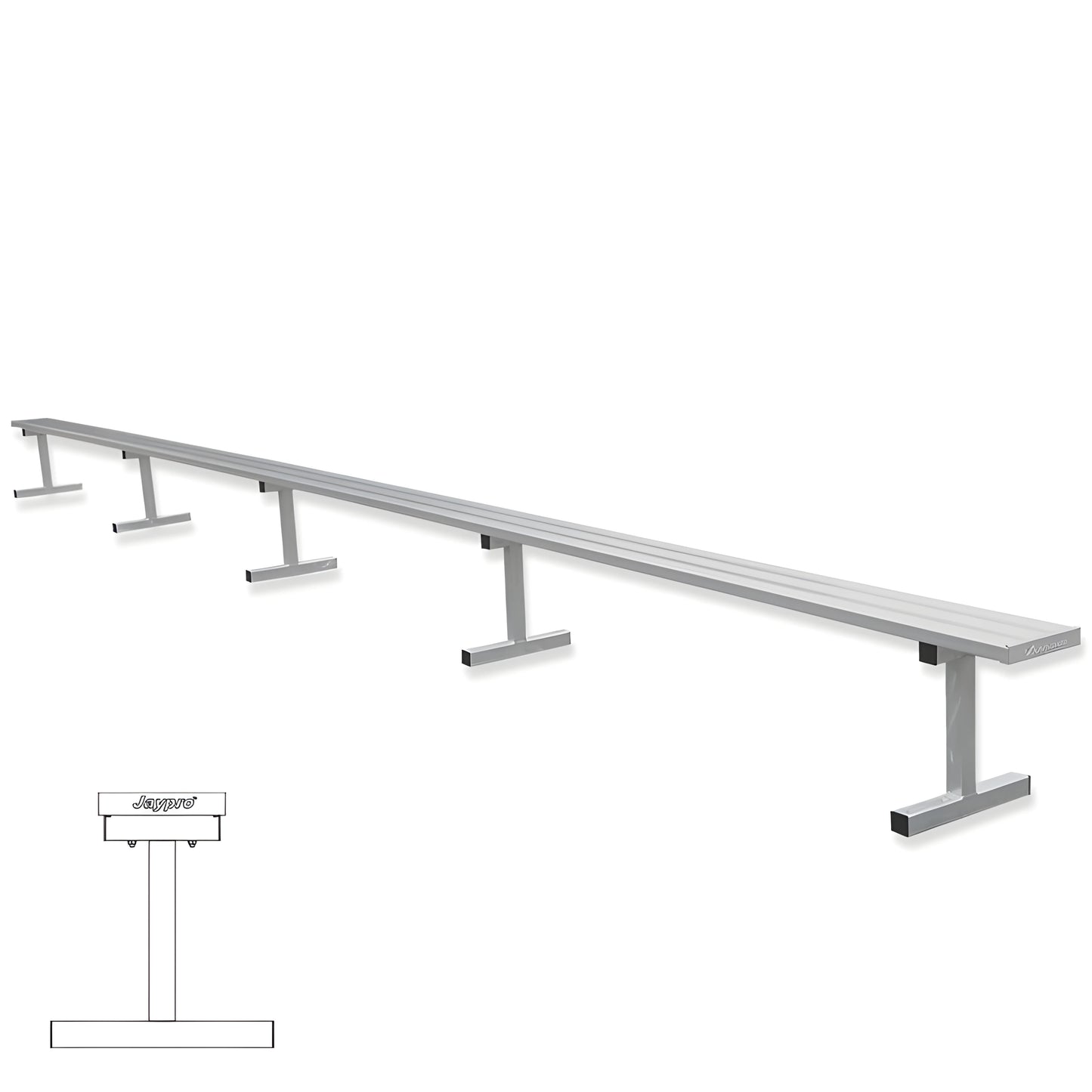 Jaypro Sports Outdoor Player Benches - Portable - Aluminum Team Bench - 27' (PB-95) - JoySportStore