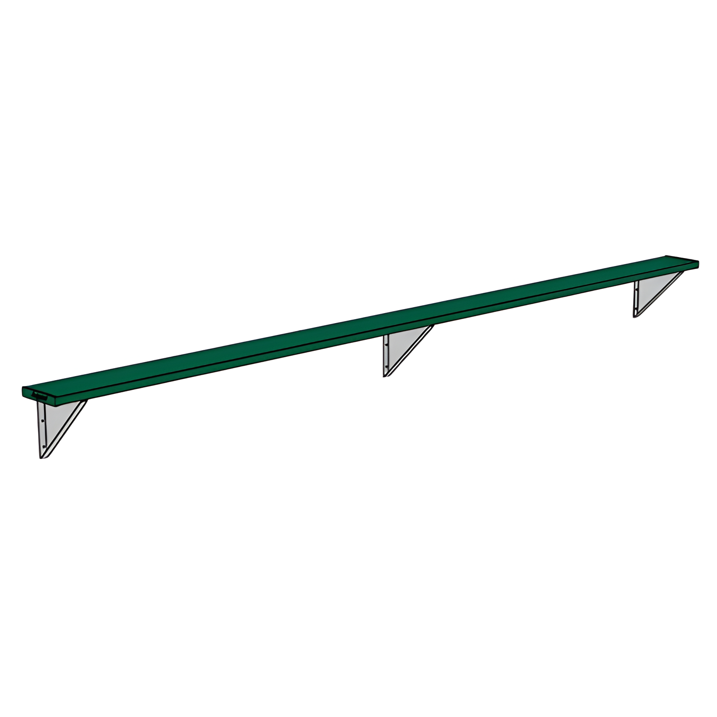 Jaypro Sports Outdoor Player Benches - Wall-Mounted - Powder Coated (PBW-75PC)