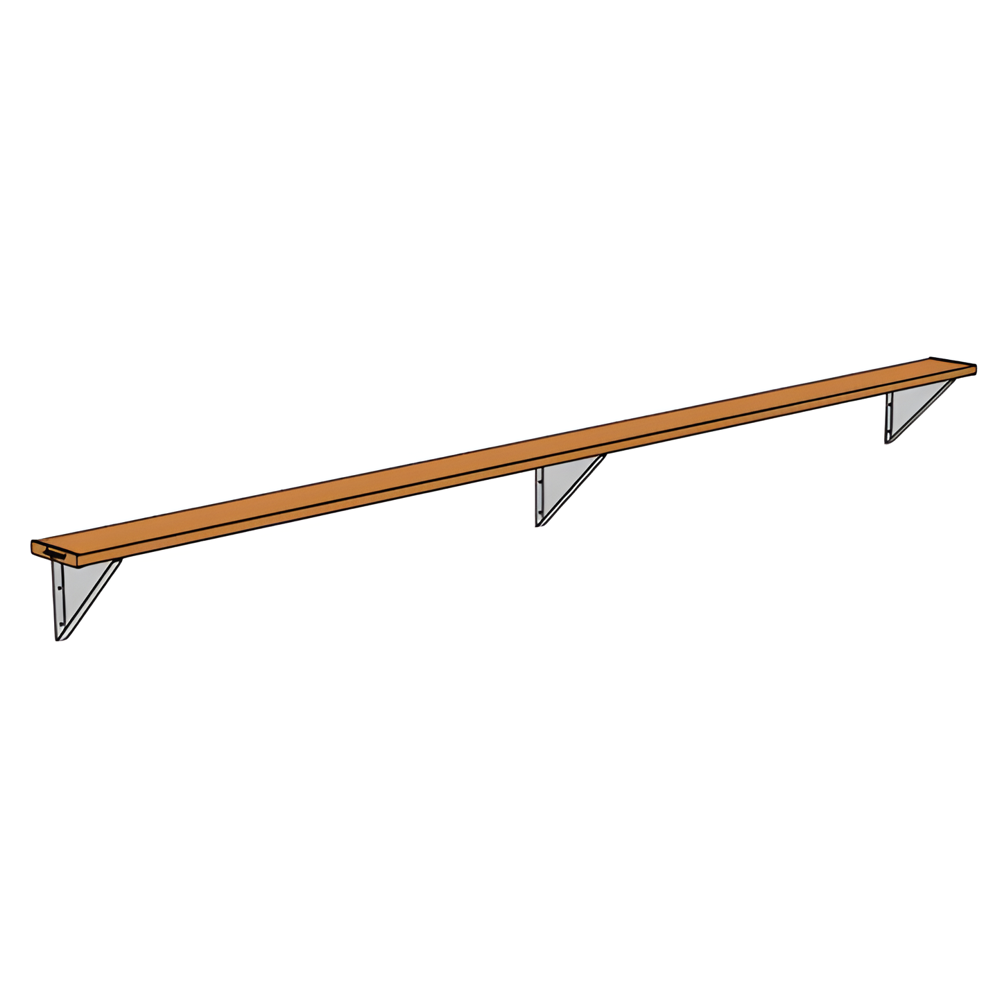 Jaypro Sports Outdoor Player Benches - Wall-Mounted - Powder Coated (PBW-75PC)