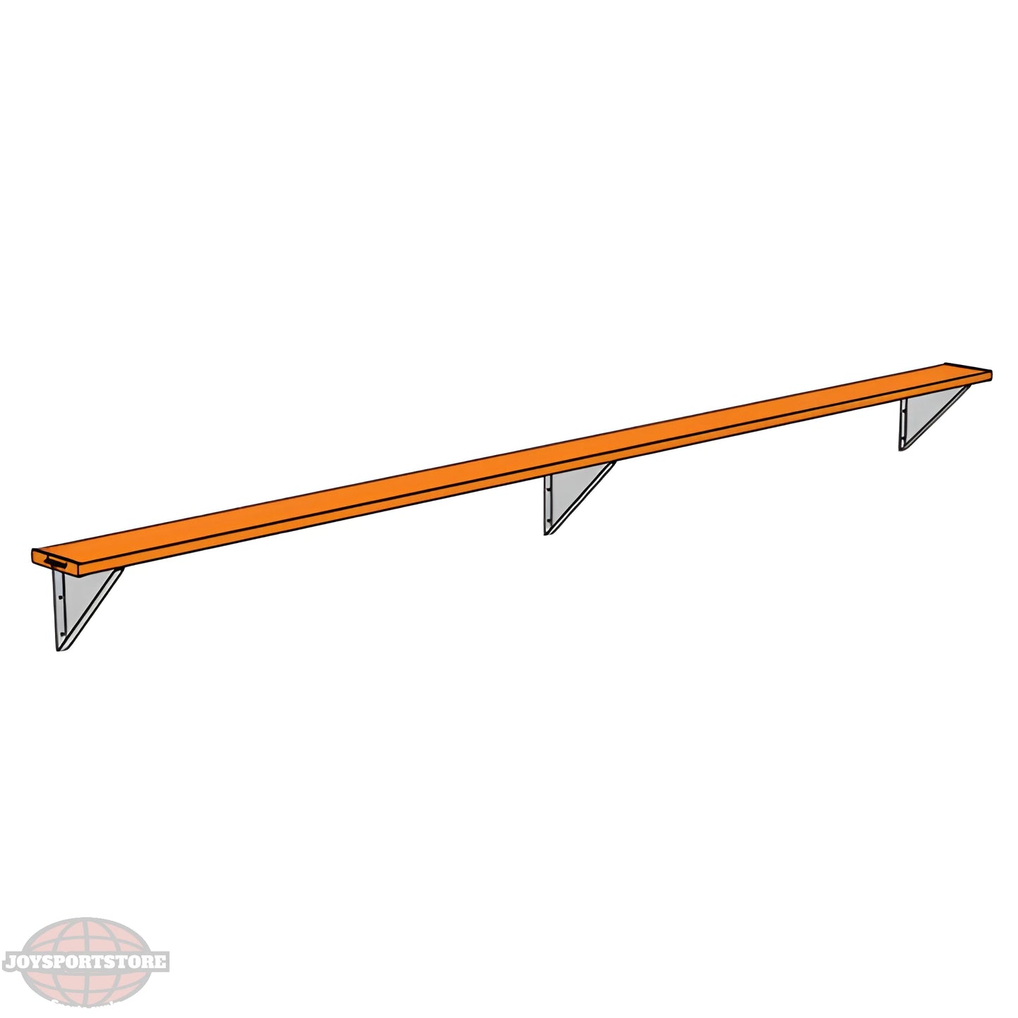 Jaypro Sports Outdoor Player Benches - Wall-Mounted - Powder Coated (PBW-75PC) - JoySportStore