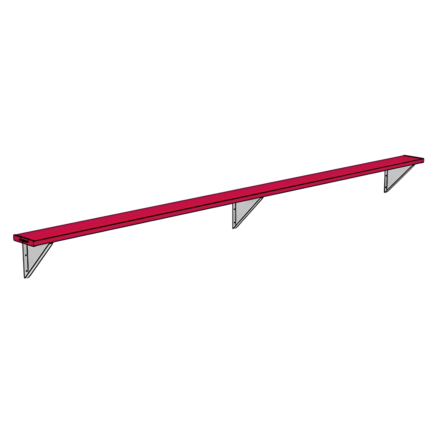 Jaypro Sports Outdoor Player Benches - Wall-Mounted - Powder Coated (PBW-75PC)