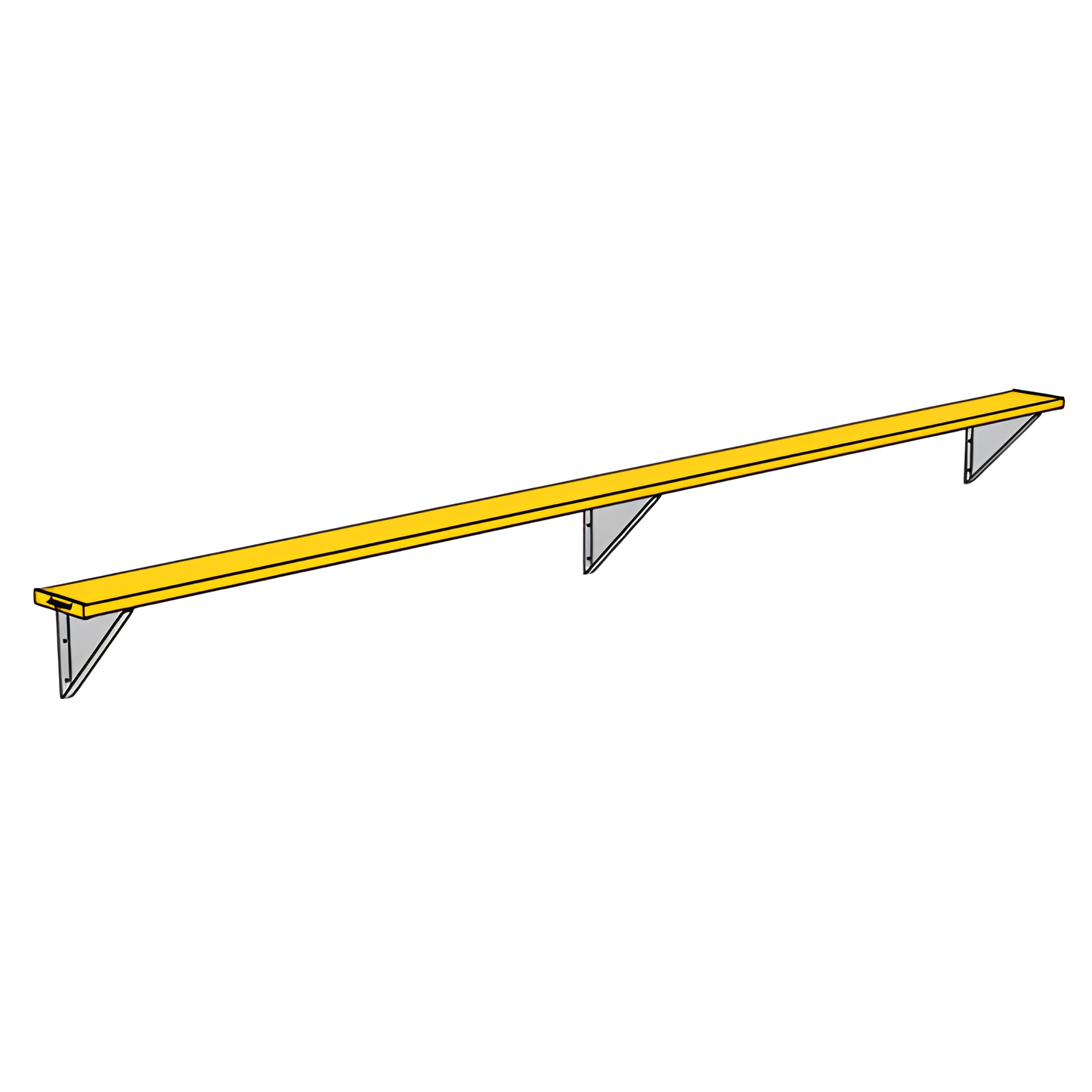 Jaypro Sports Outdoor Player Benches - Wall-Mounted - Powder Coated (PBW-75PC)