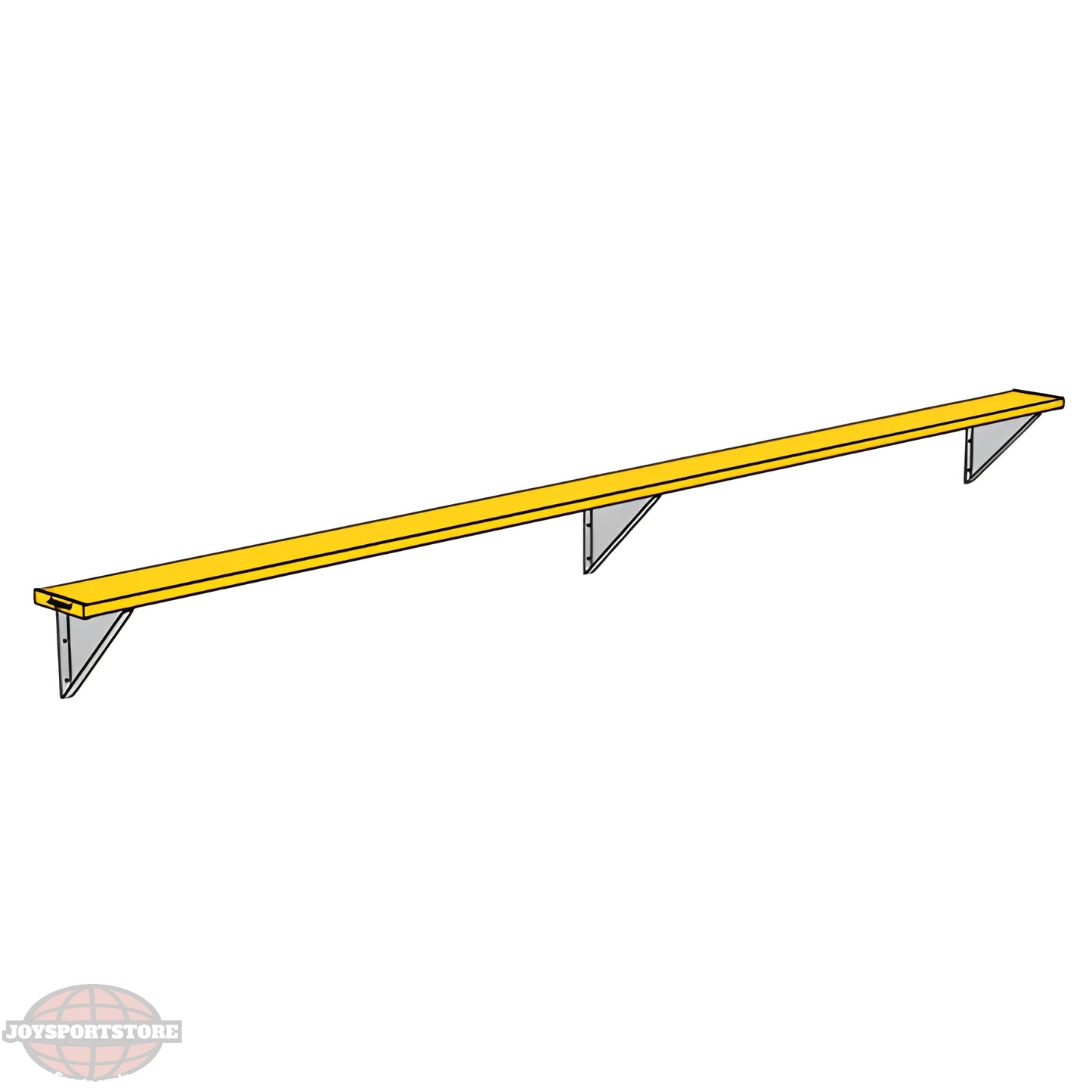 Jaypro Sports Outdoor Player Benches - Wall-Mounted - Powder Coated (PBW-75PC) - JoySportStore