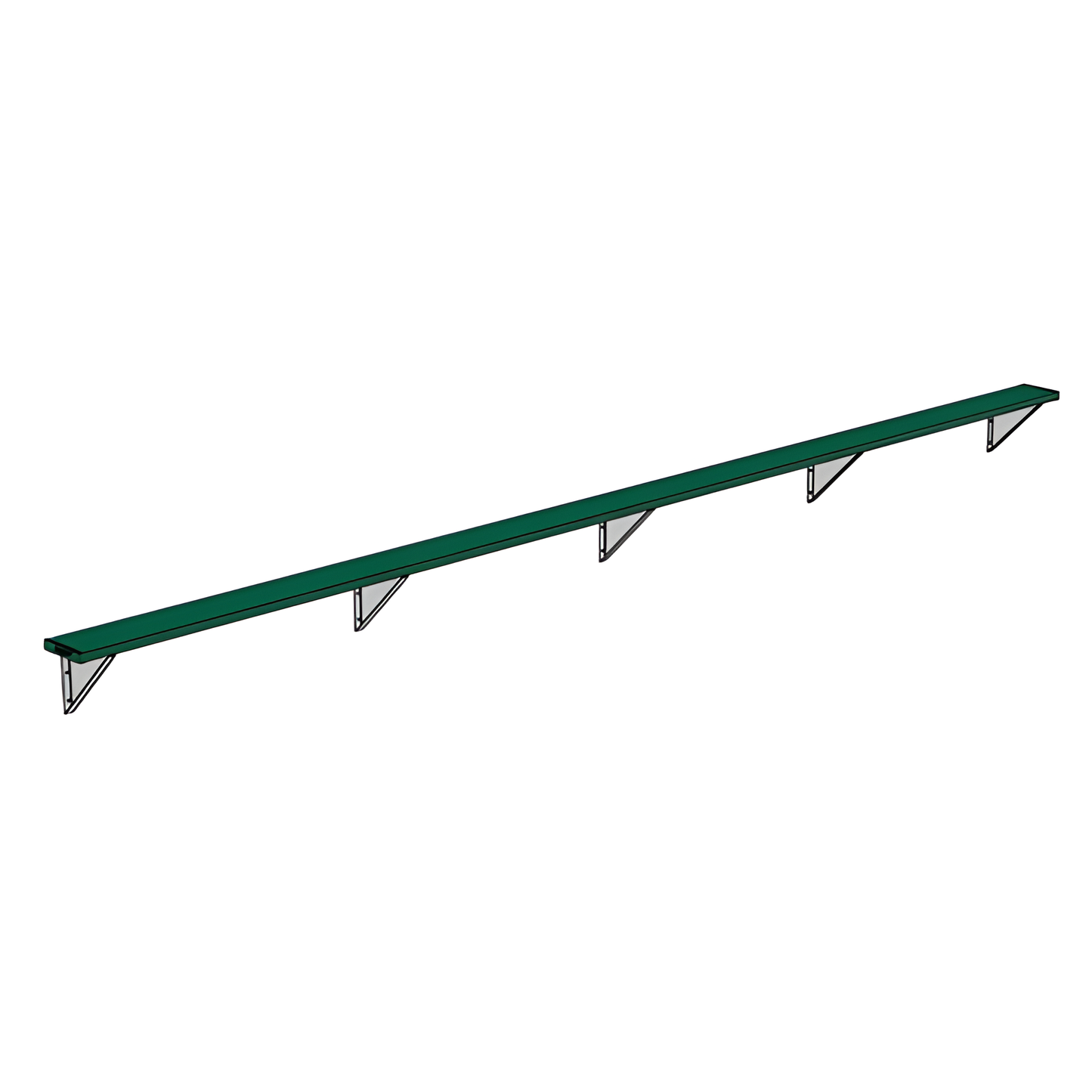 Jaypro Sports Outdoor Player Benches - Wall-Mounted - Powder Coated (PBW-75PC)