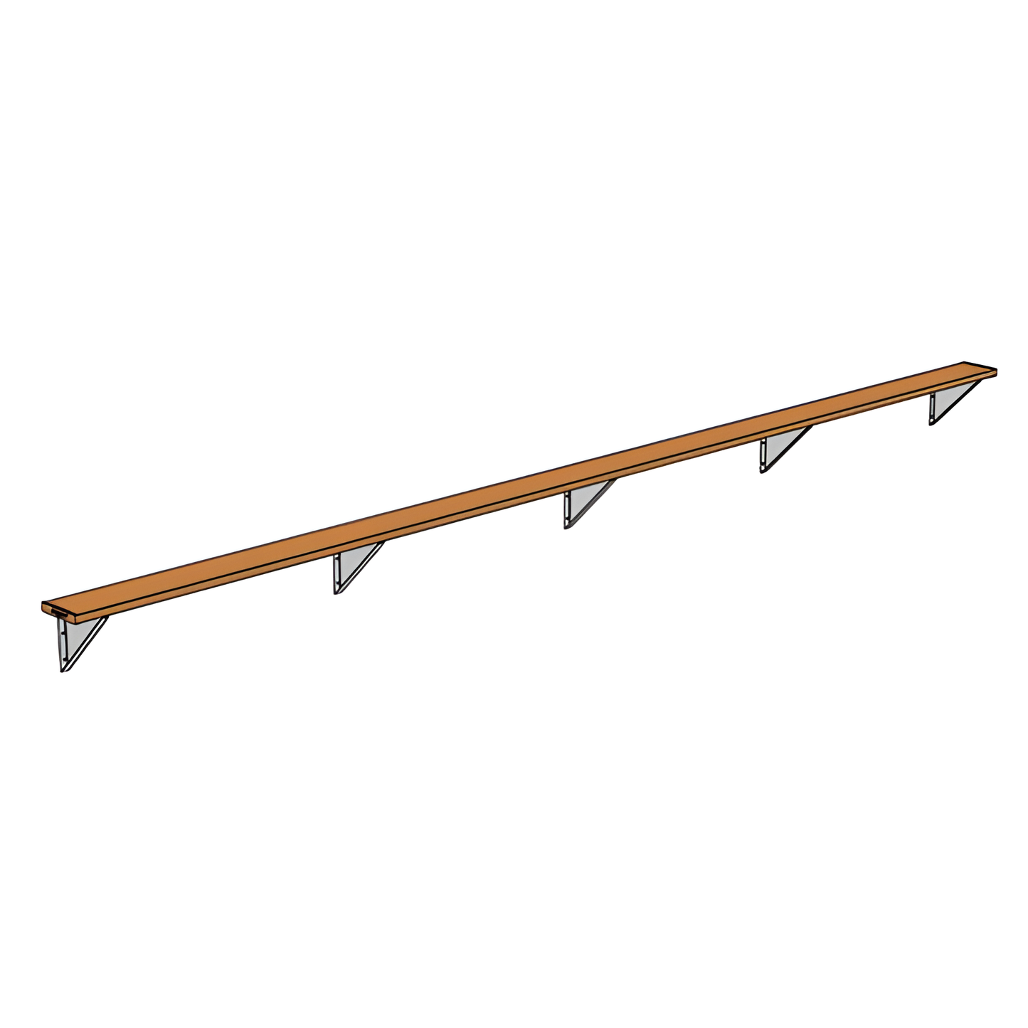 Jaypro Sports Outdoor Player Benches - Wall-Mounted - Powder Coated (PBW-75PC)