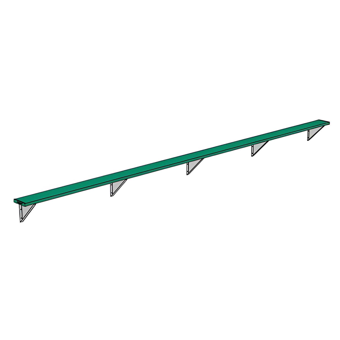 Jaypro Sports Outdoor Player Benches - Wall-Mounted - Powder Coated (PBW-75PC)