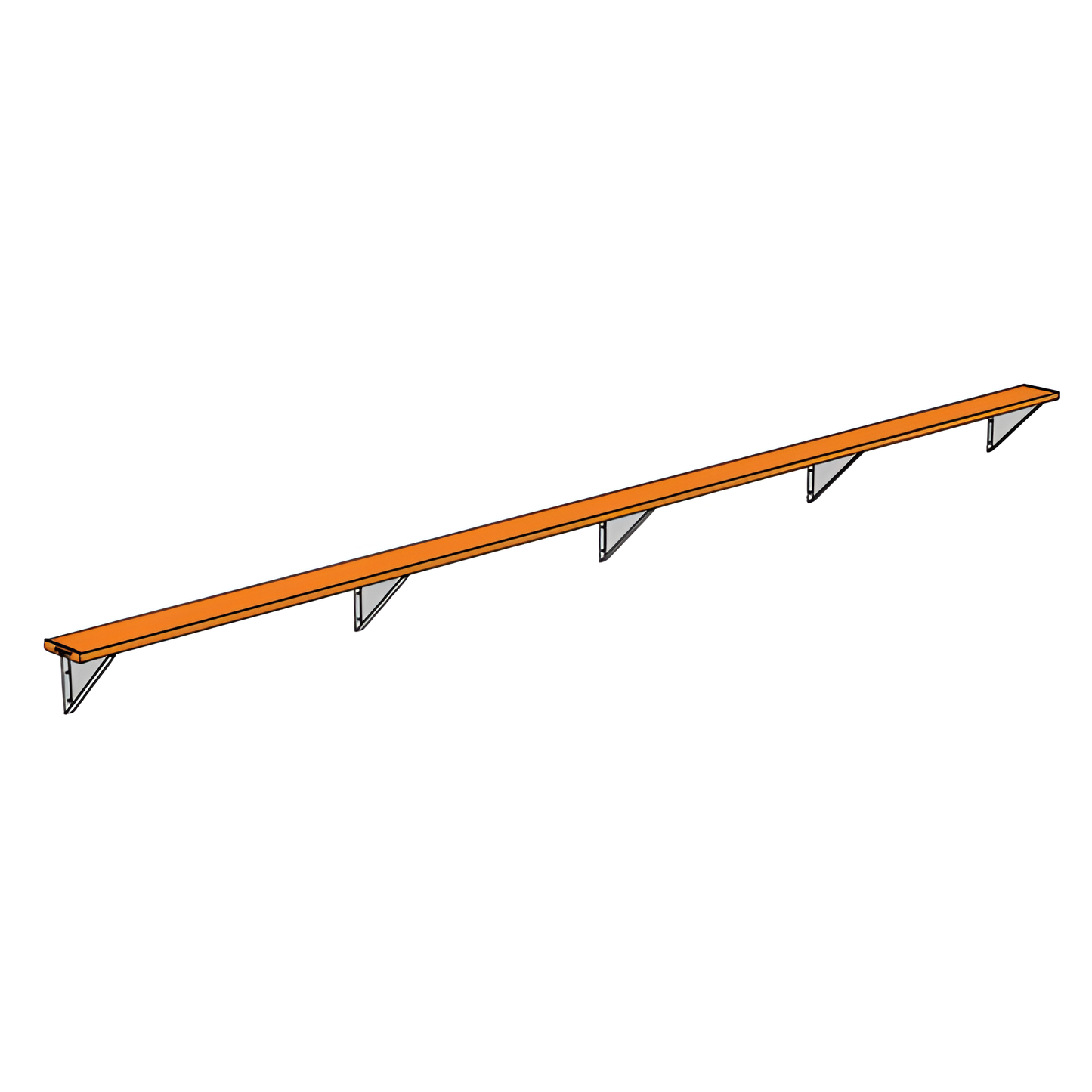 Jaypro Sports Outdoor Player Benches - Wall-Mounted - Powder Coated (PBW-75PC)