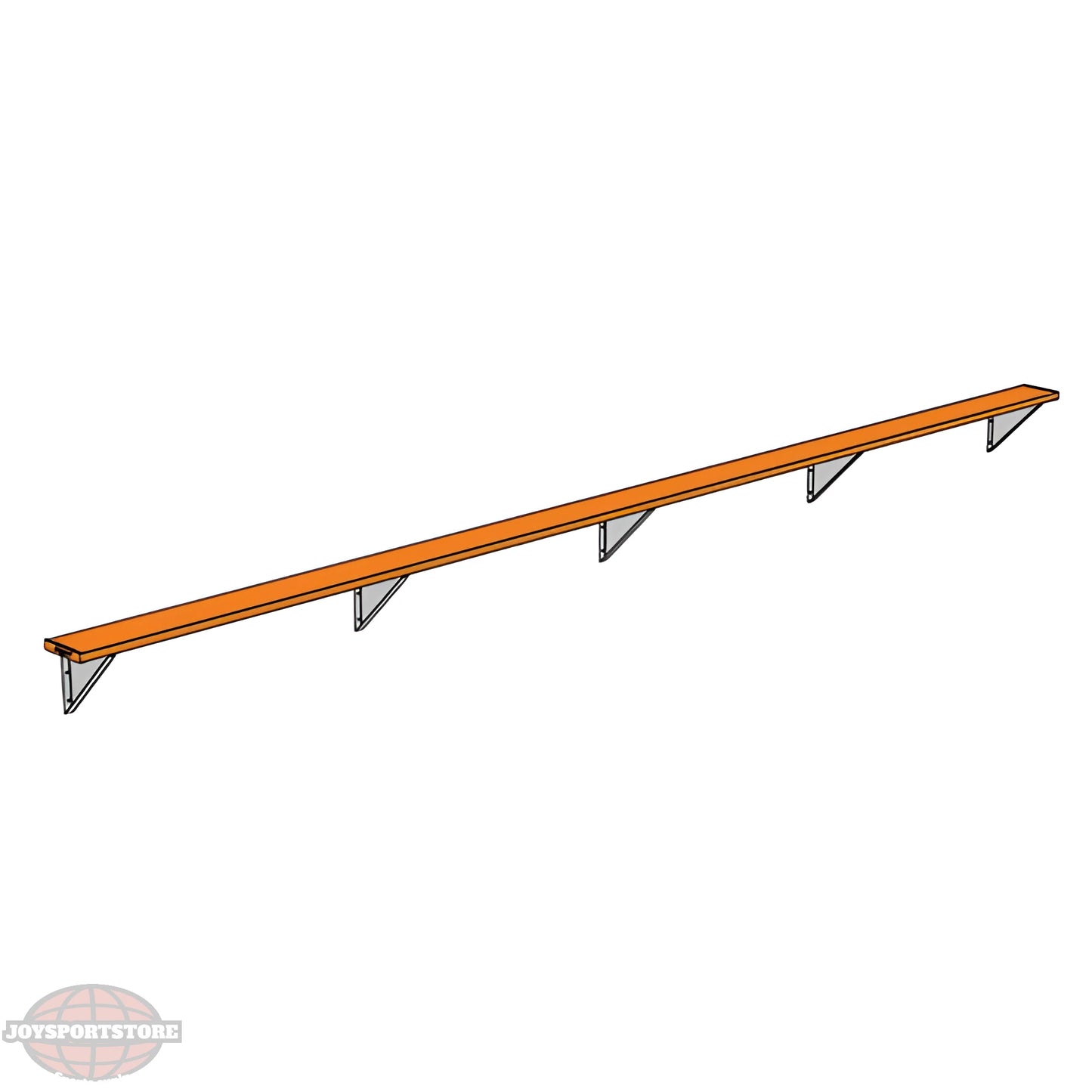 Jaypro Sports Outdoor Player Benches - Wall-Mounted - Powder Coated (PBW-75PC) - JoySportStore