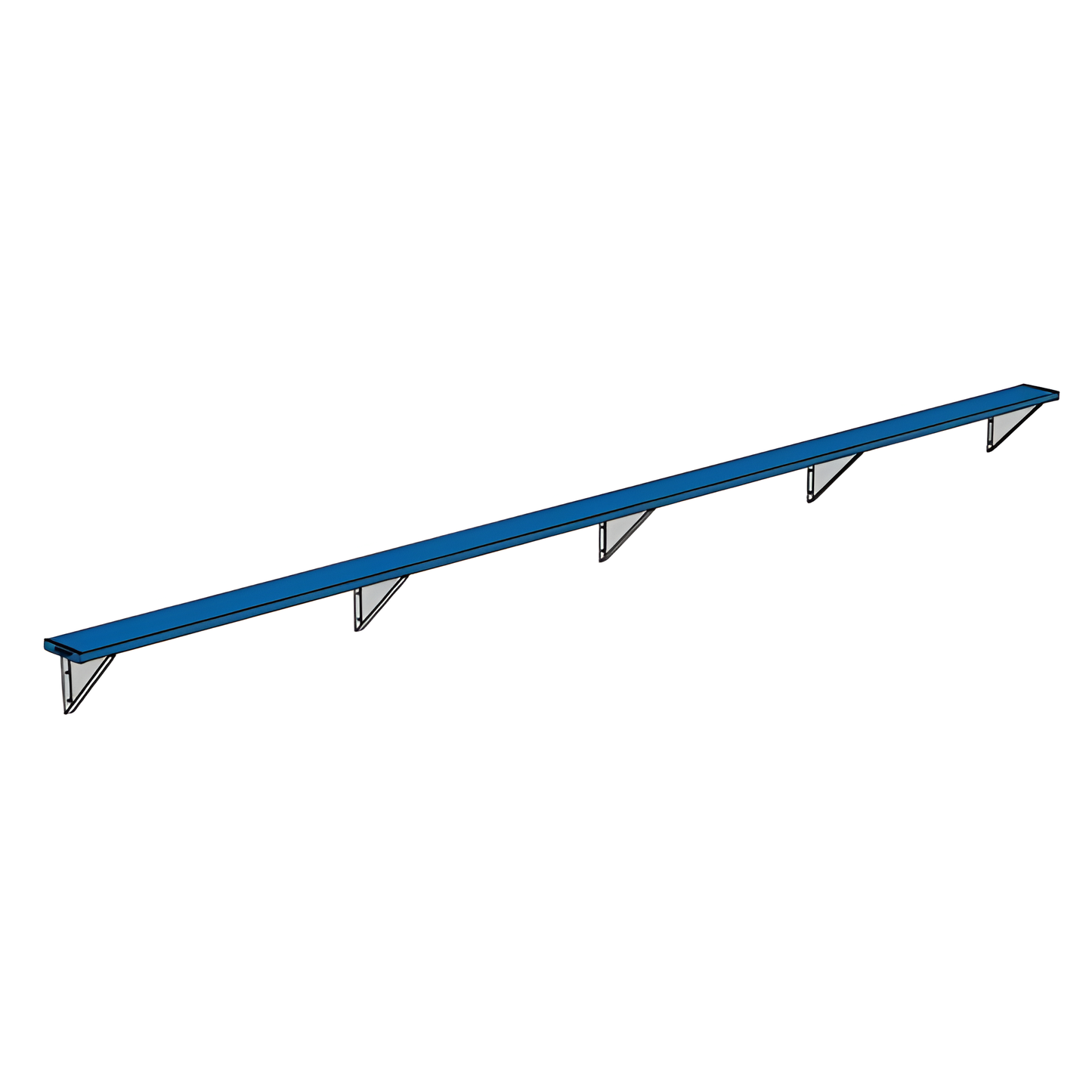 Jaypro Sports Outdoor Player Benches - Wall-Mounted - Powder Coated (PBW-75PC)