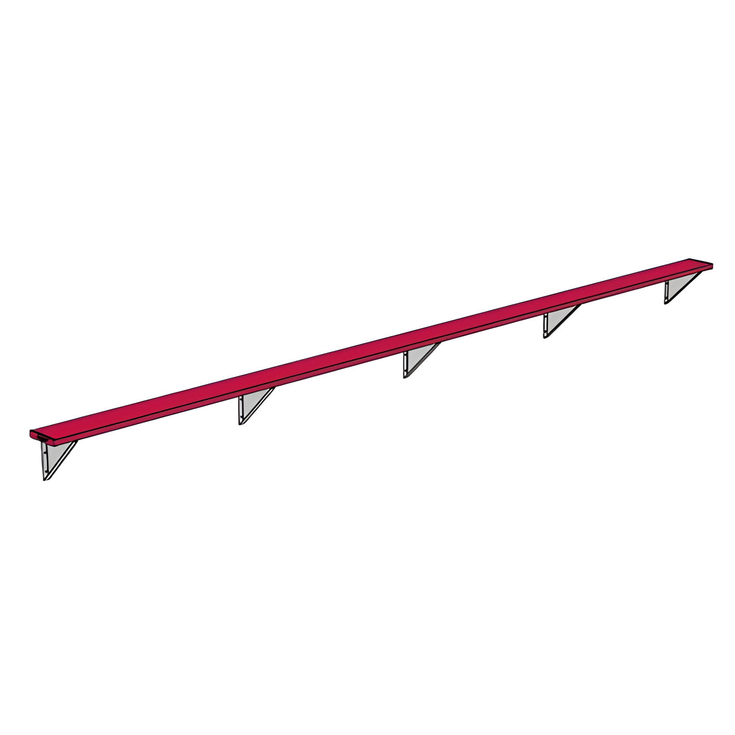 Jaypro Sports Outdoor Player Benches - Wall-Mounted - Powder Coated (PBW-75PC)