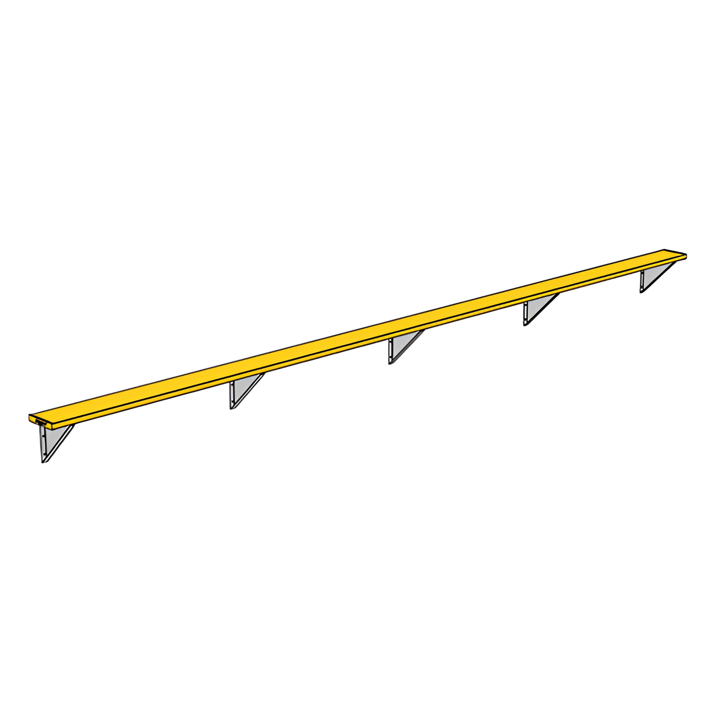 Jaypro Sports Outdoor Player Benches - Wall-Mounted - Powder Coated (PBW-75PC)