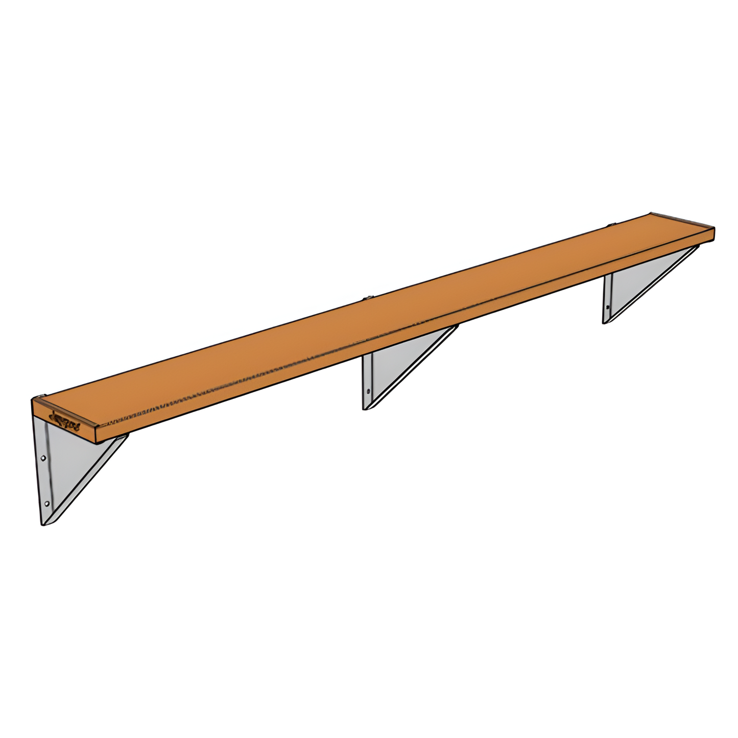 Jaypro Sports Outdoor Player Benches - Player Bench - Wall-Mounted - 7.5', Powder Coated (PBW-75PC)