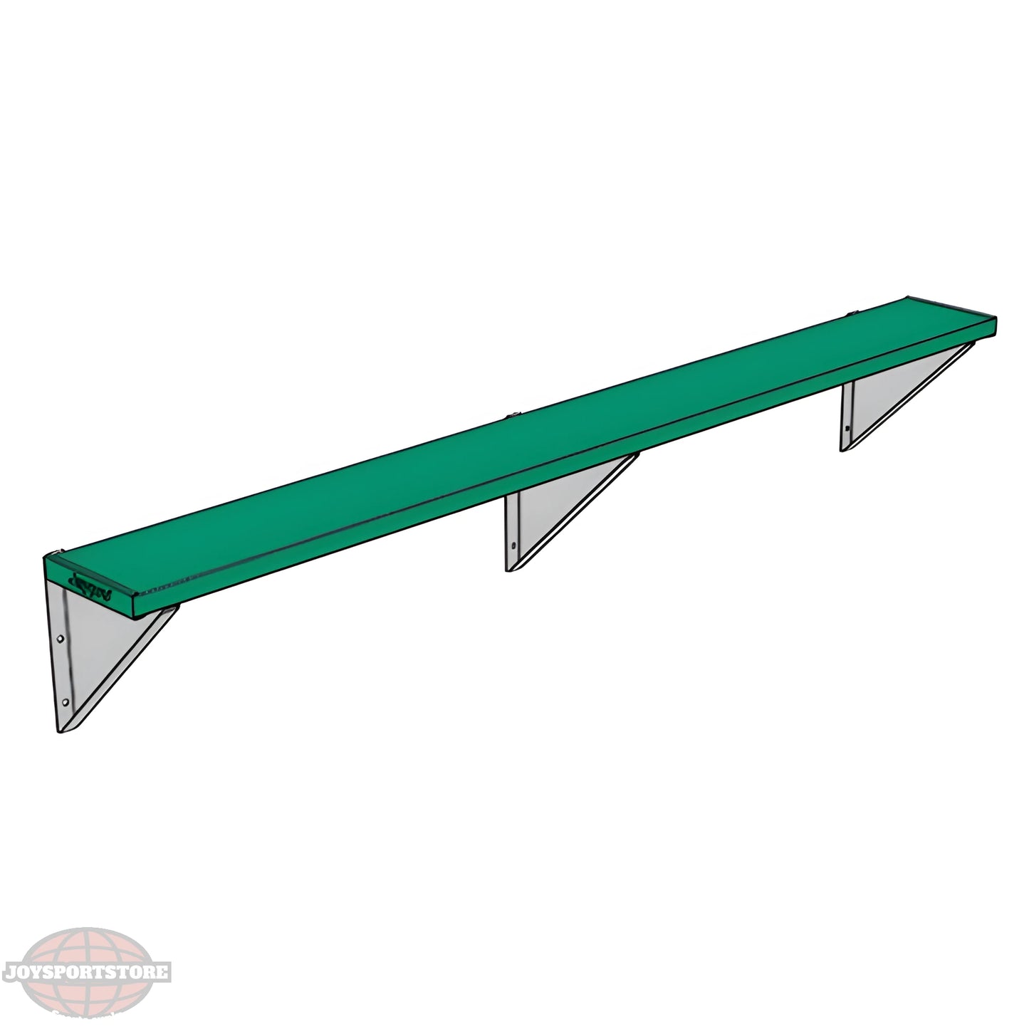 Jaypro Sports Outdoor Player Benches - Player Bench - Wall-Mounted - 7.5', Powder Coated (PBW-75PC) - JoySportStore