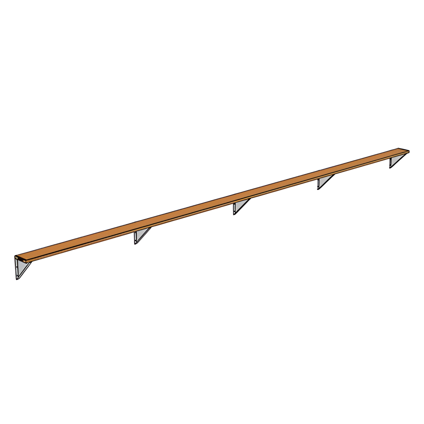 Jaypro Sports Outdoor Player Benches - Wall-Mounted - Powder Coated (PBW-75PC)
