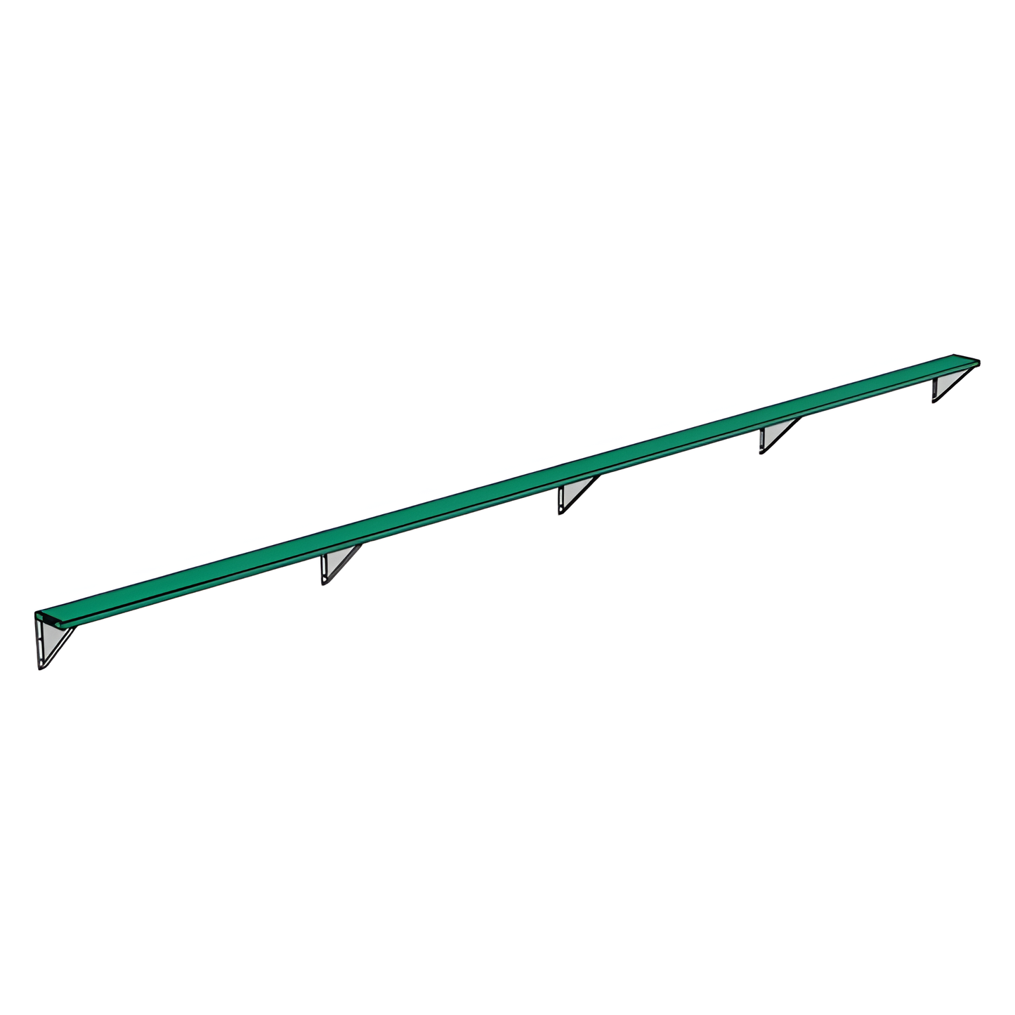 Jaypro Sports Outdoor Player Benches - Wall-Mounted - Powder Coated (PBW-75PC)