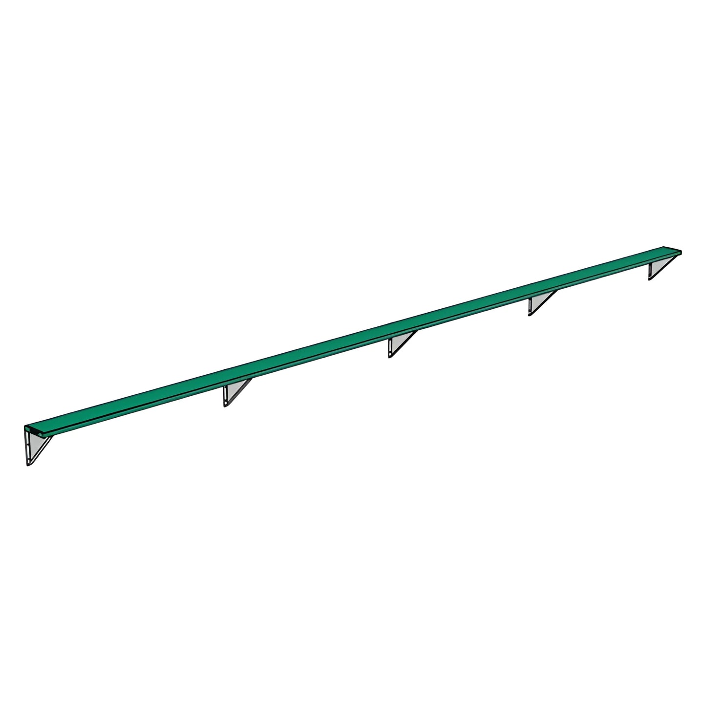 Jaypro Sports Outdoor Player Benches - Player Bench - Wall-Mounted - 27', Powder Coated (PBW-95PC) - JoySportStore
