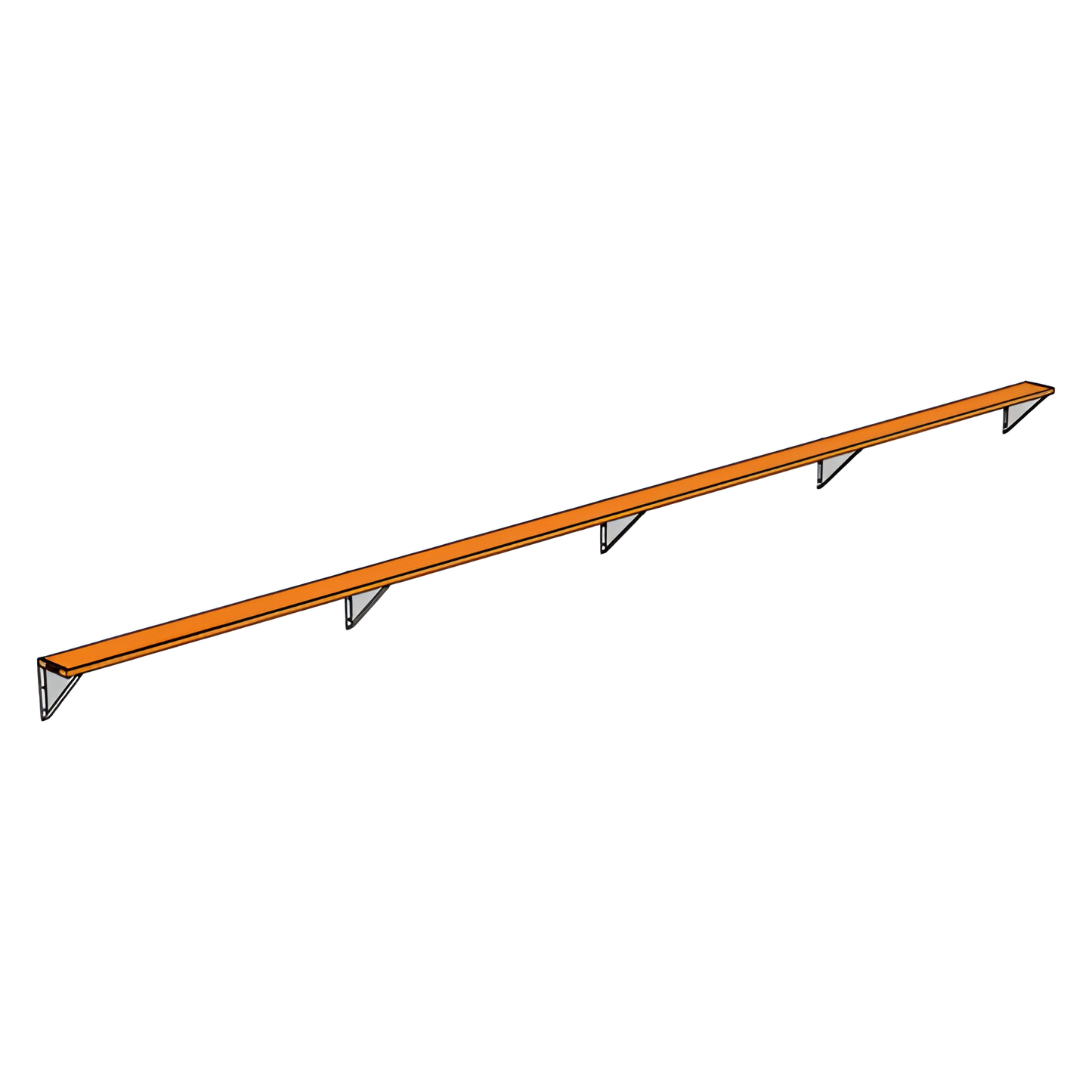 Jaypro Sports Outdoor Player Benches - Wall-Mounted - Powder Coated (PBW-75PC)