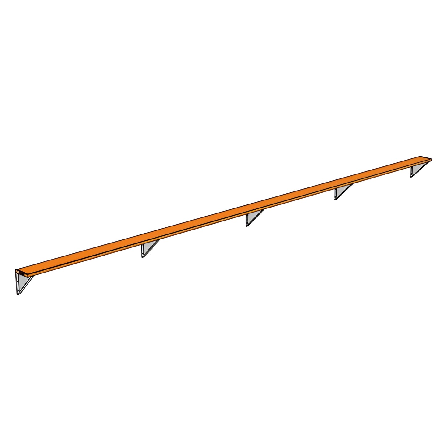 Jaypro Sports Outdoor Player Benches - Wall-Mounted - Powder Coated (PBW-75PC) - JoySportStore