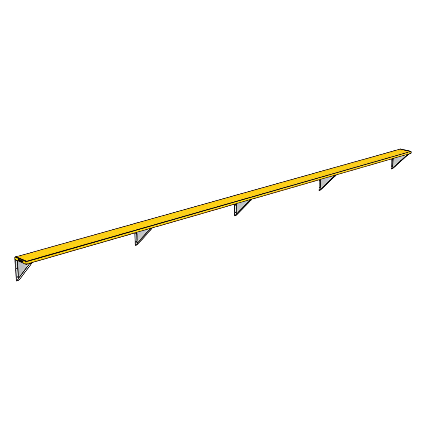 Jaypro Sports Outdoor Player Benches - Wall-Mounted - Powder Coated (PBW-75PC)