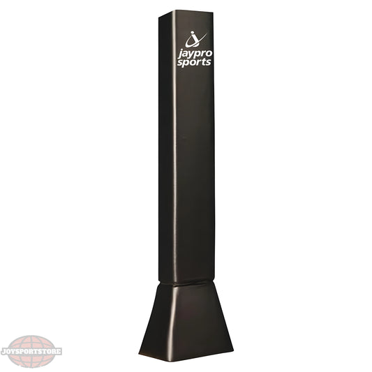 Jaypro black padded pole protector for outdoor basketball hoop to ensure player safety